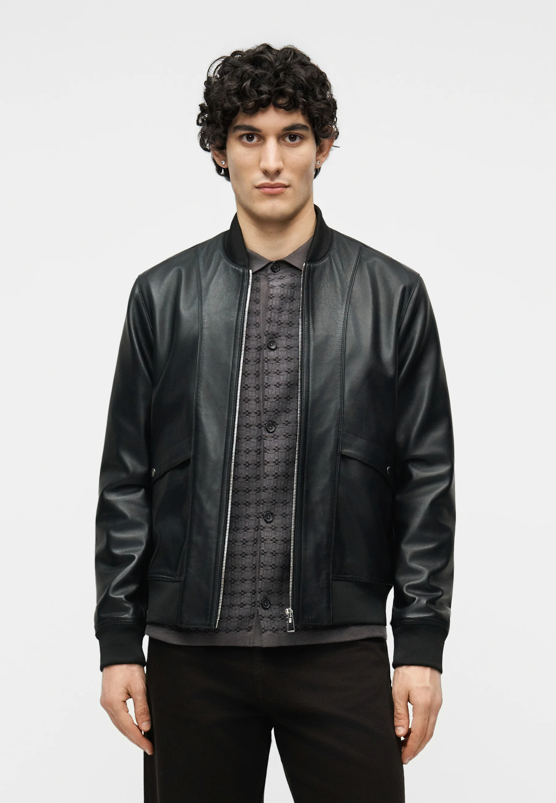 Men’s Black Real Sheep Leather Jacket | Sleek, Timeless & Durable