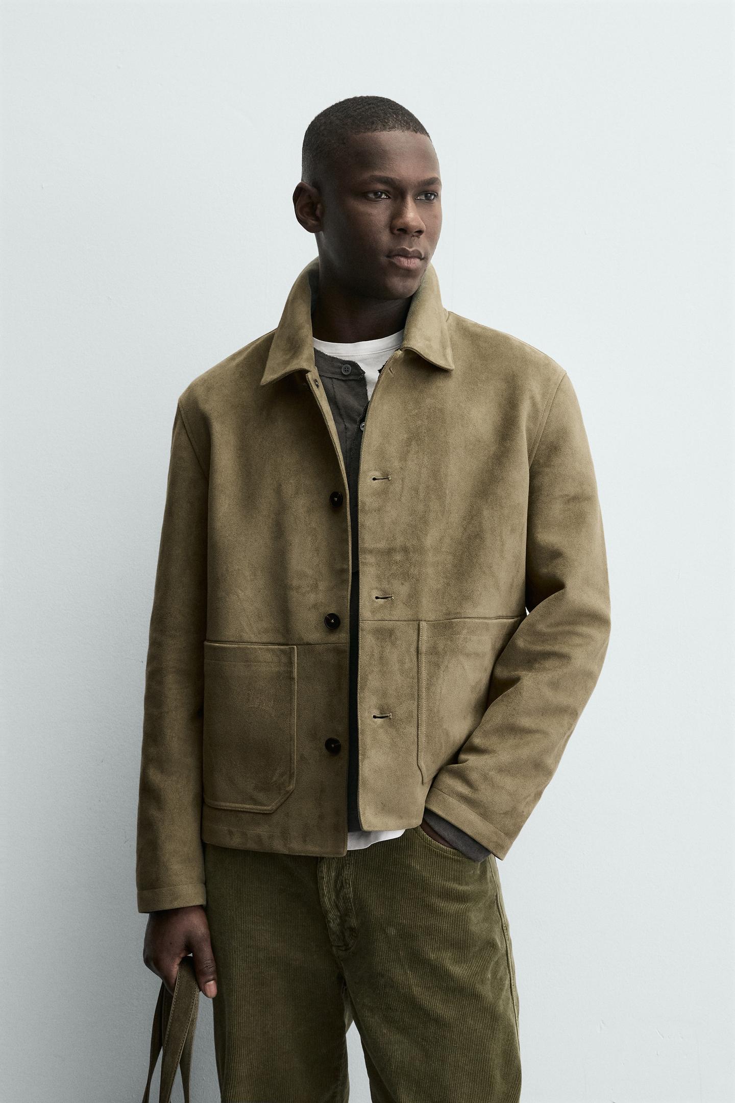 Men’s Real Suede Leather Jacket with Pockets | Stylish, Comfortable & Timeless