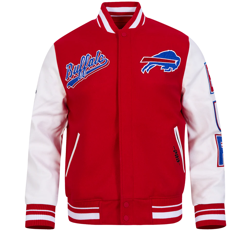 Buffalo Bills Script Wool Varsity Jacket For Men