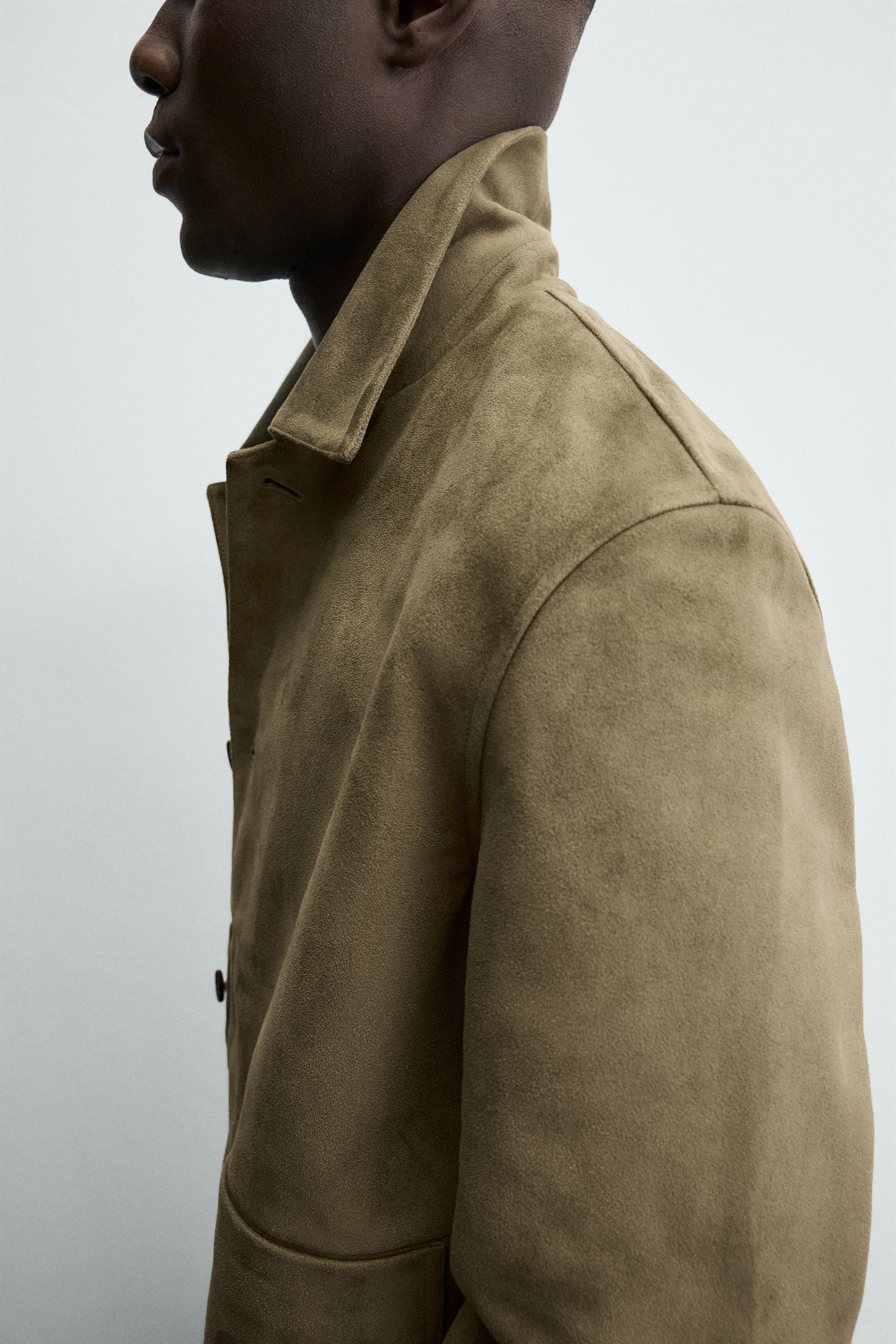 Men’s Real Suede Leather Jacket with Pockets | Stylish, Comfortable & Timeless