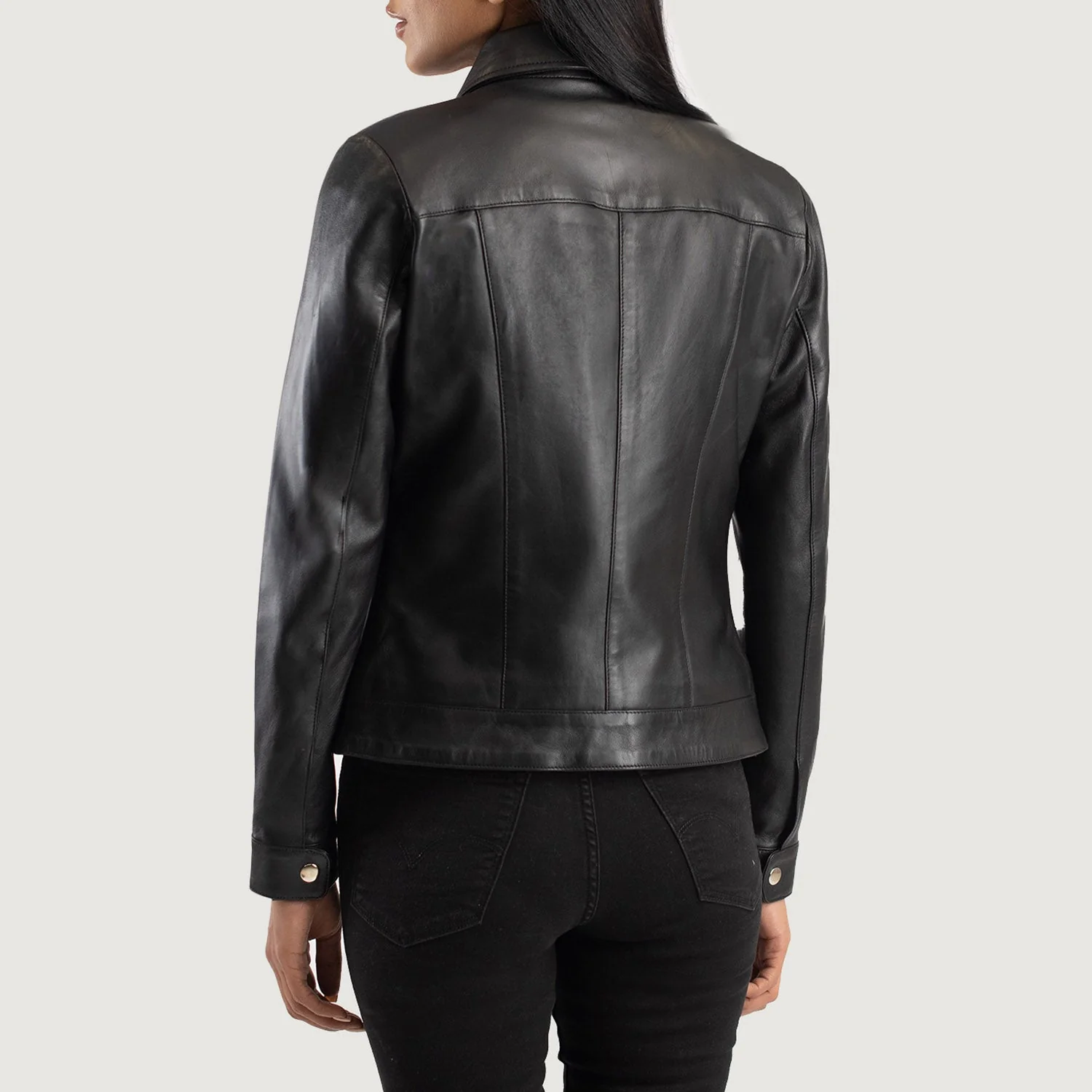 Vixen Supreme Black Classic Collar Women Leather Jacket