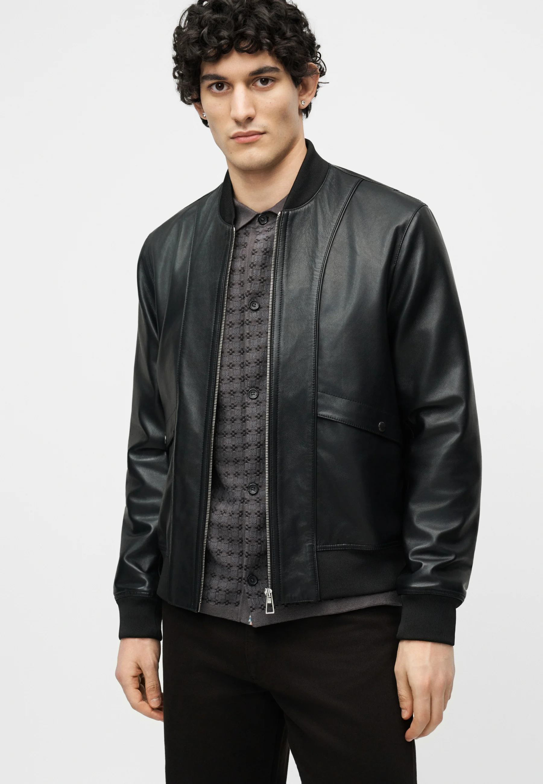 Men’s Black Real Sheep Leather Jacket | Sleek, Timeless & Durable