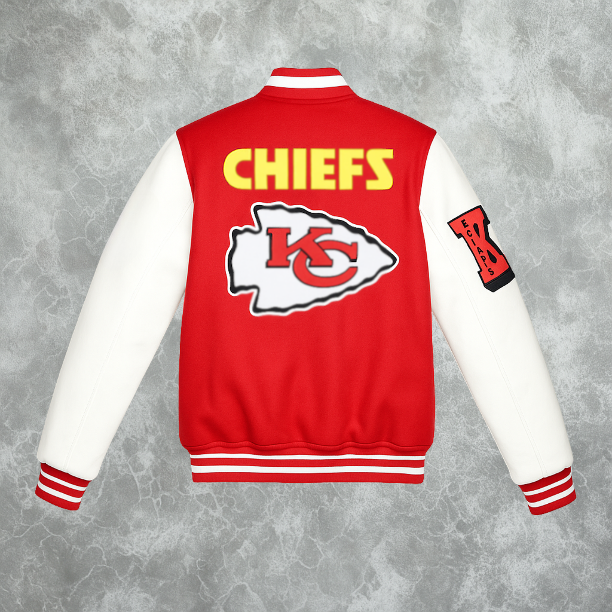 Kansas Inspired City Chiefs Thick Letterman Jacket For Women