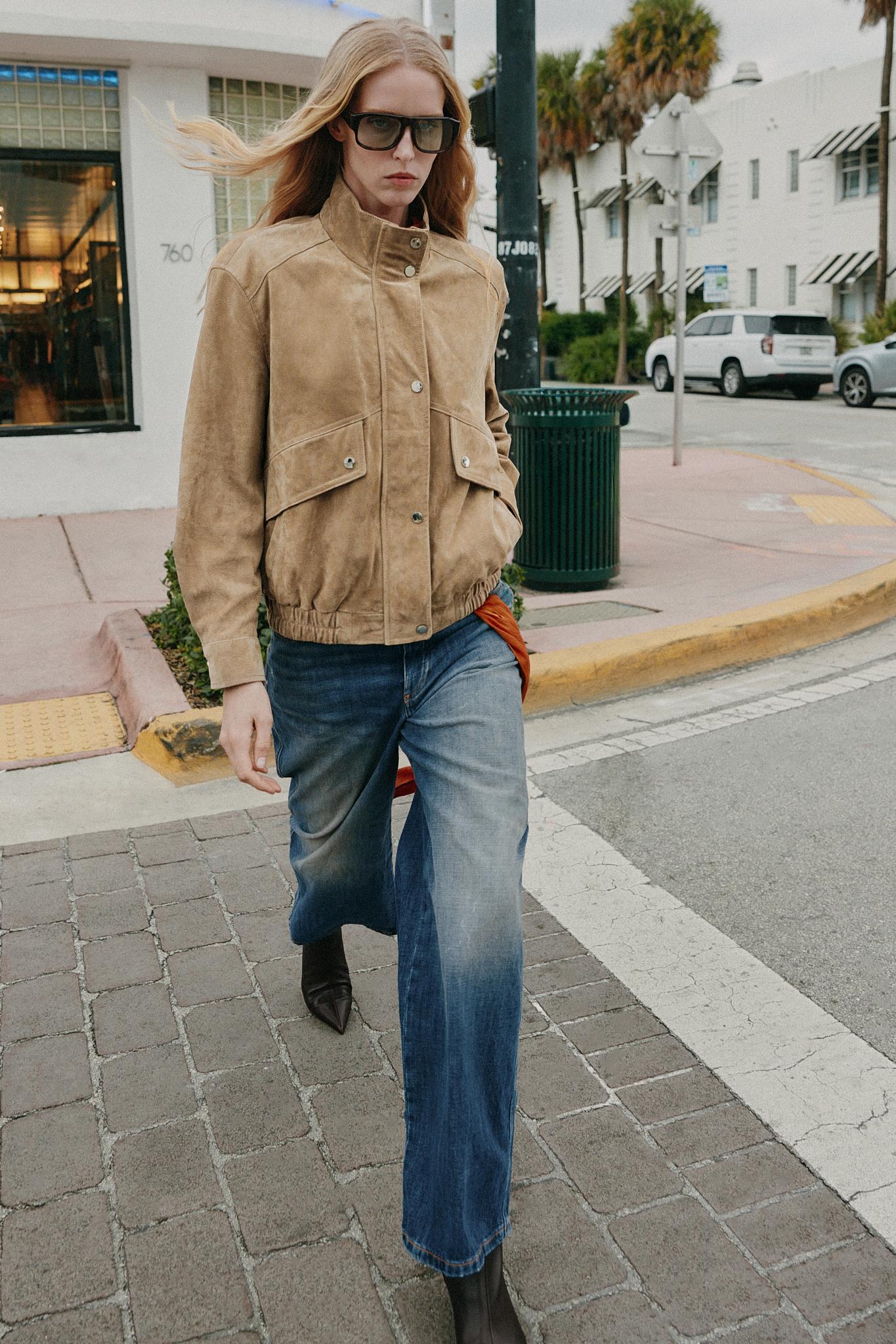 Women’s 100% Real Suede Leather High-Neck Jacket | Chic, Stylish & Versatile