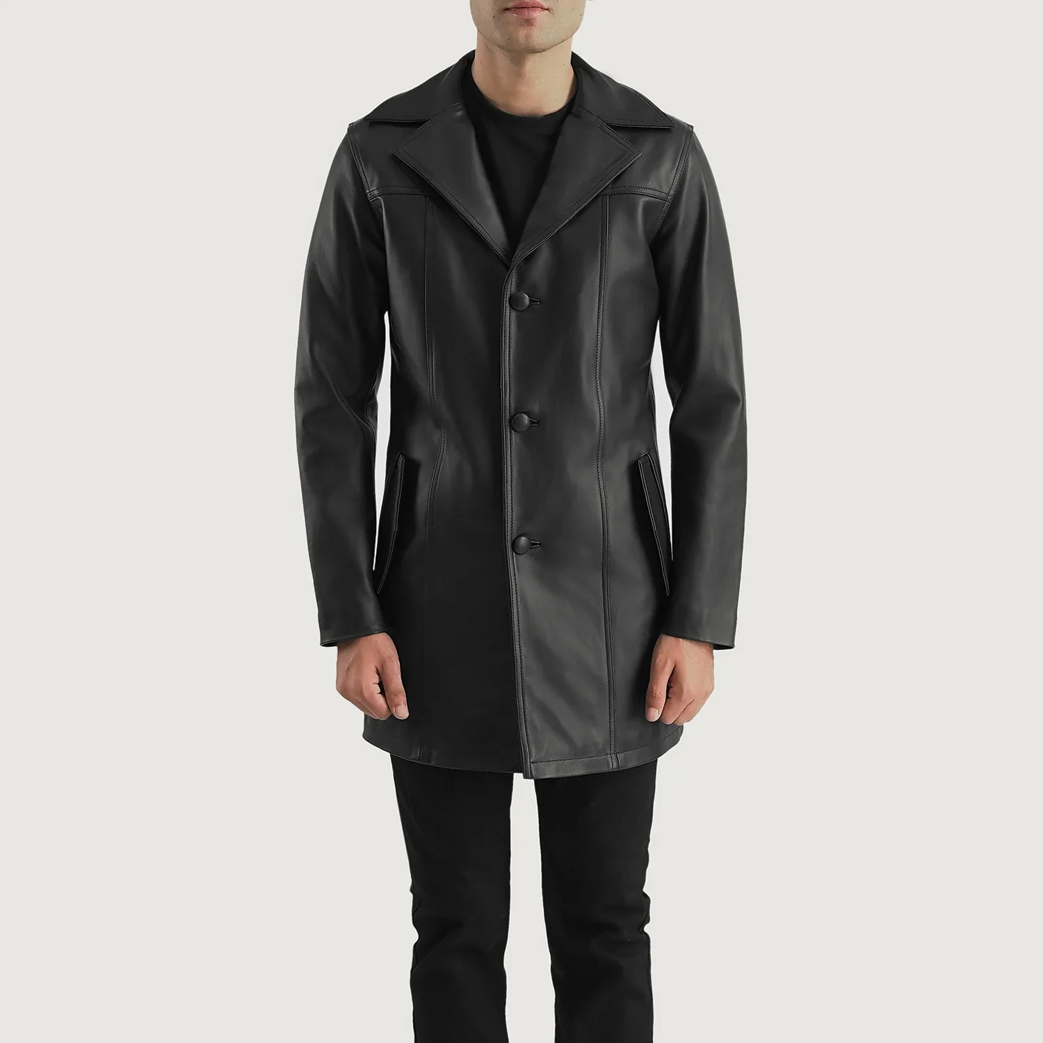 Men’s Black Leather Coat | Sleek, Rugged & Timeless Style