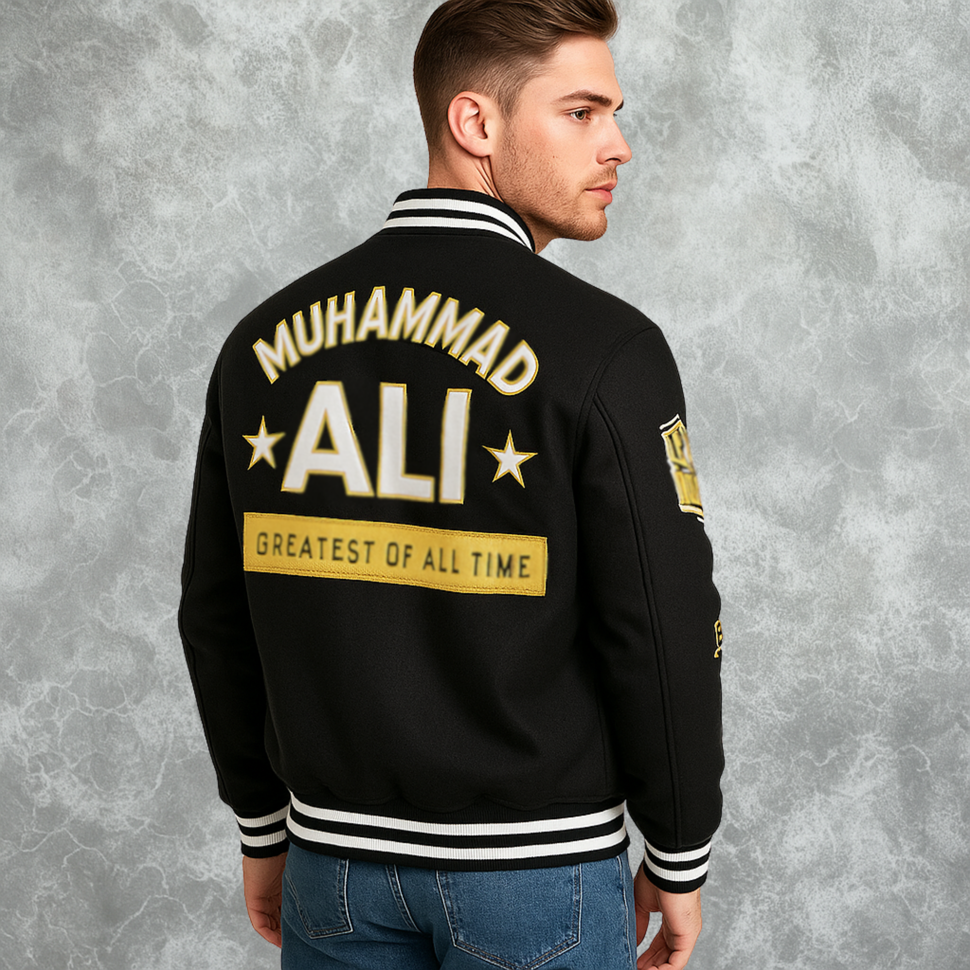 Muhammad Ali Inspired Varsity Jacket For Men