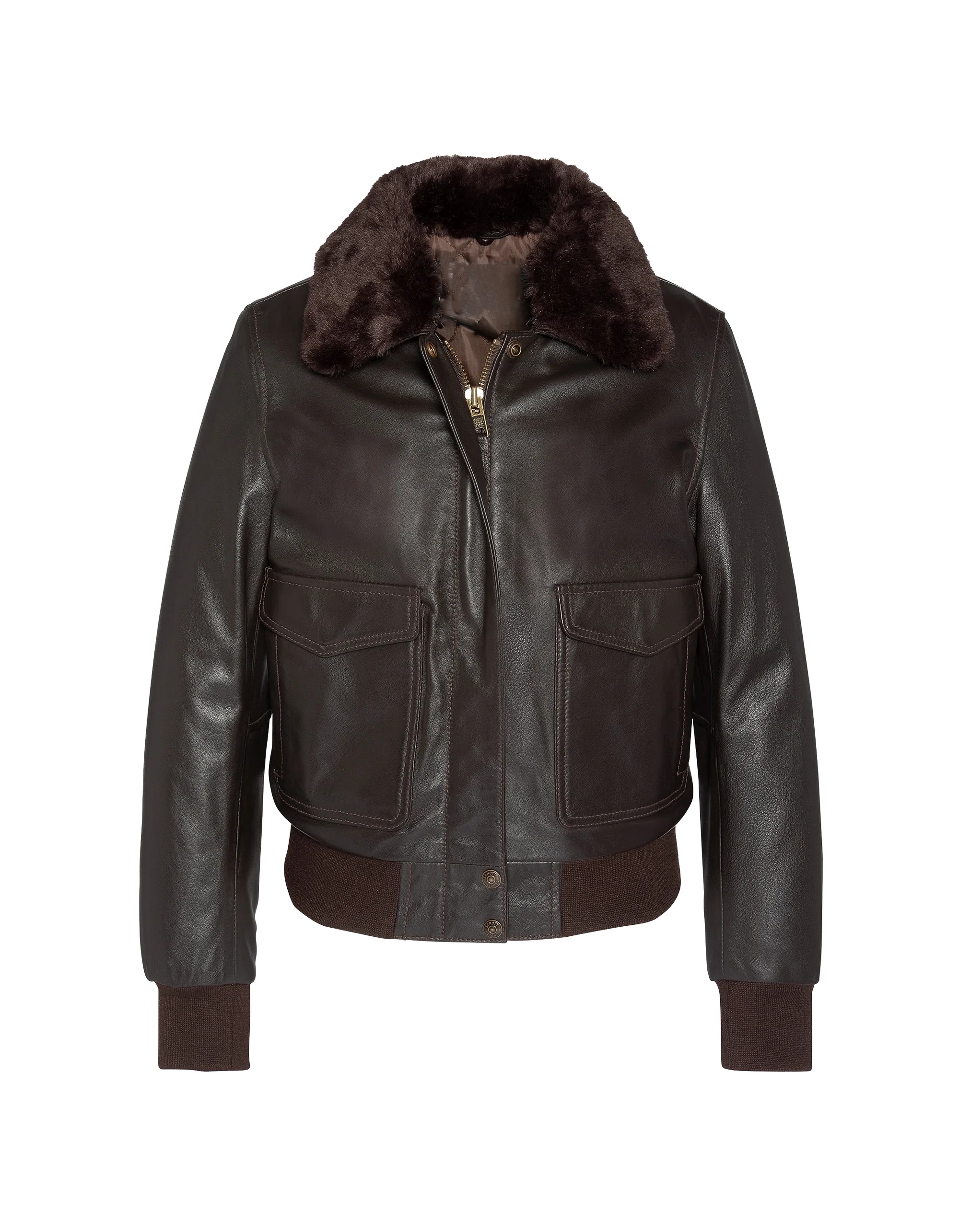 Espresso Aviator Lambskin Jacket