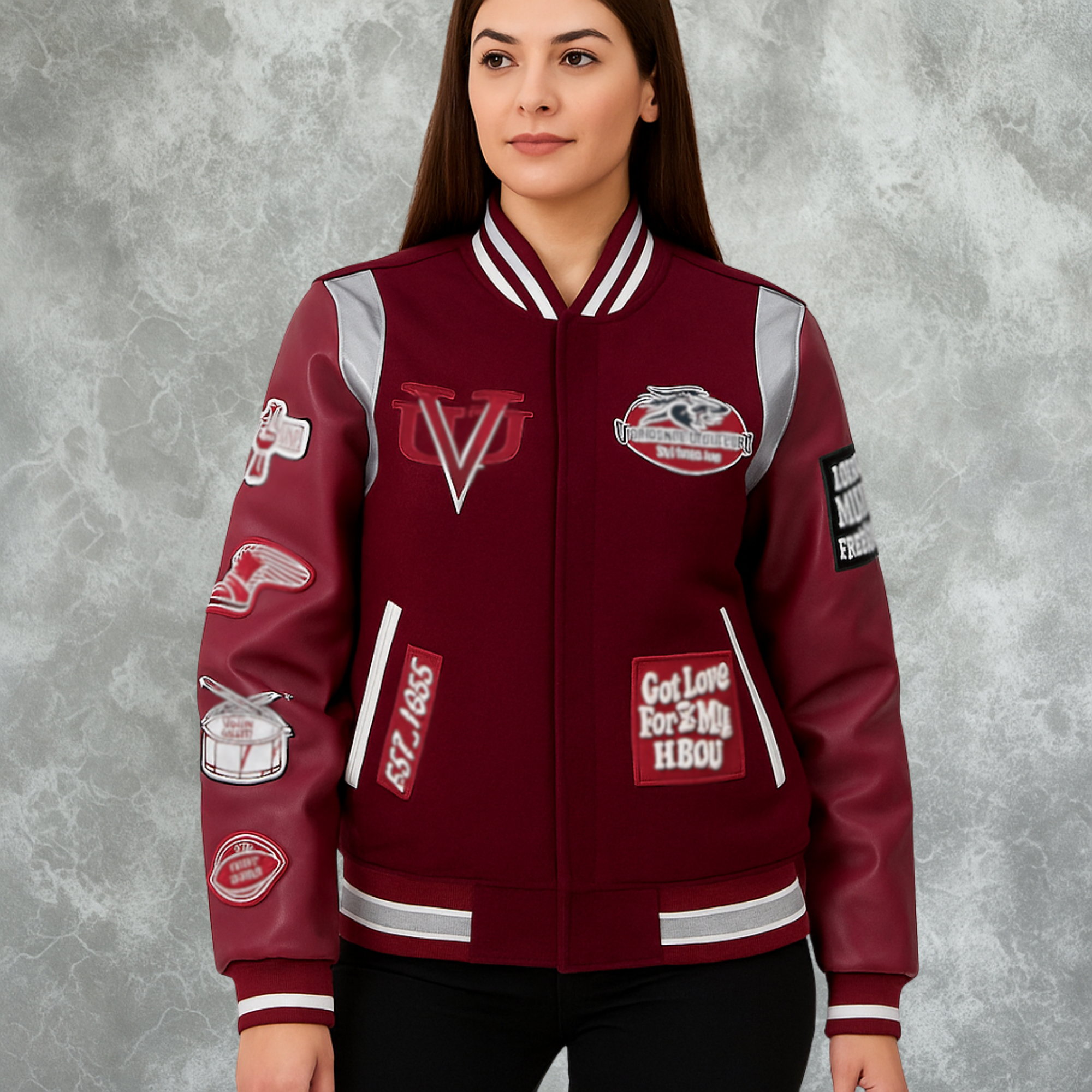 Virginia Union Motto 3.0 Inspired Varsity Jacket For Women