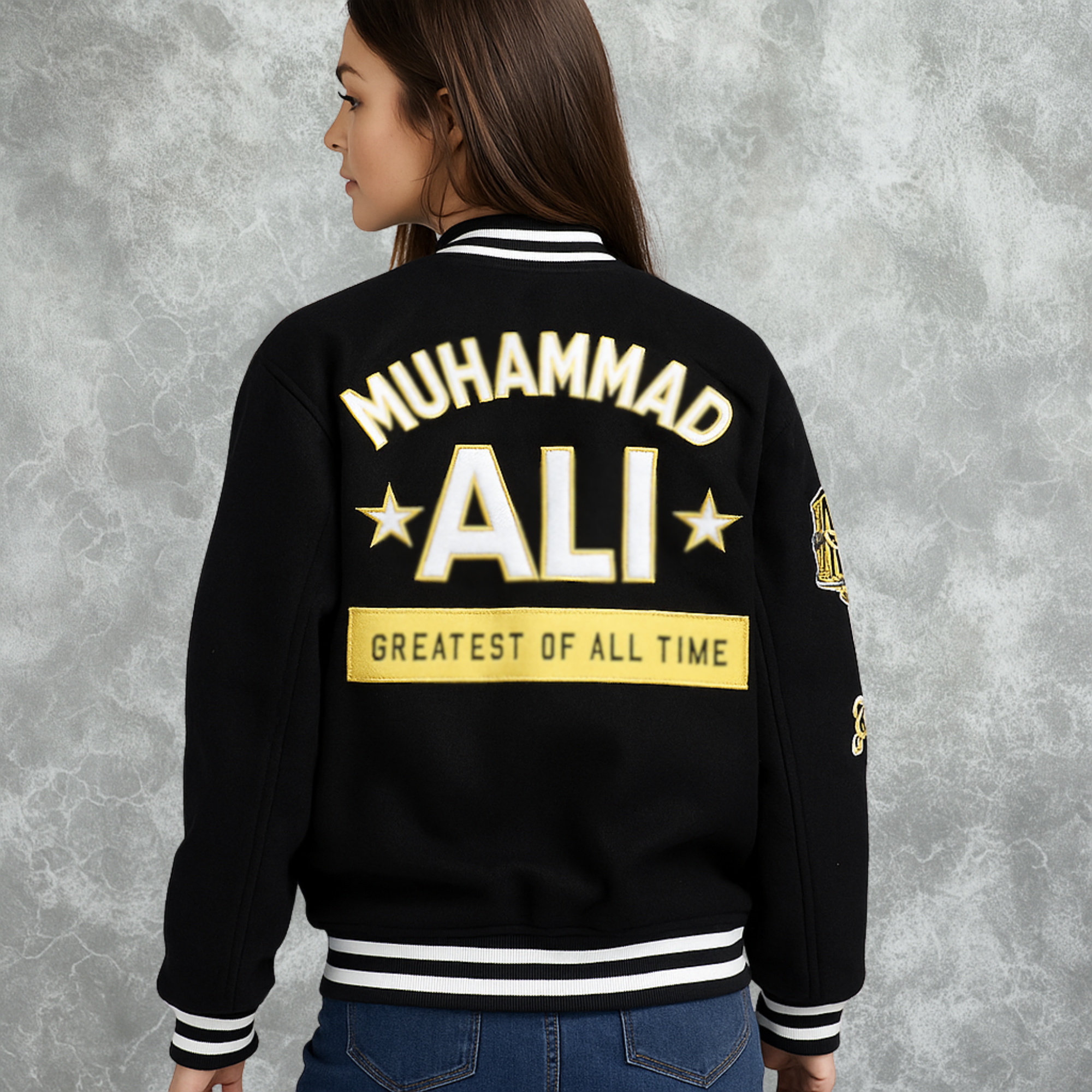 Muhammad Ali Inspired Varsity Jacket For Women