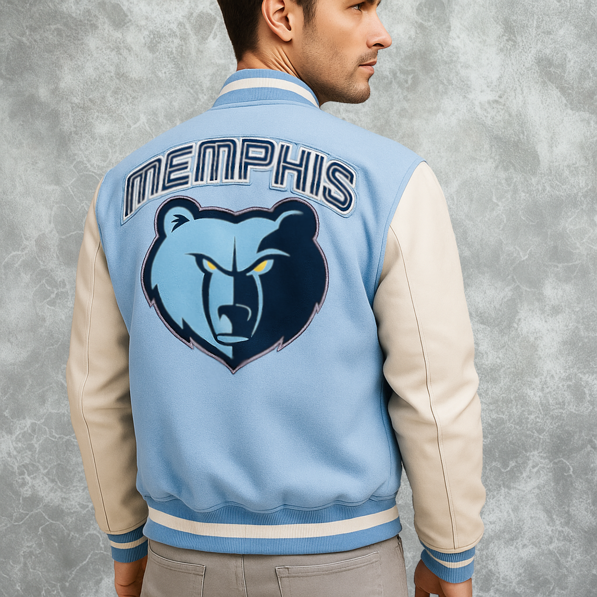 Memphis Inspired Grizzlies Varsity Jacket For Men