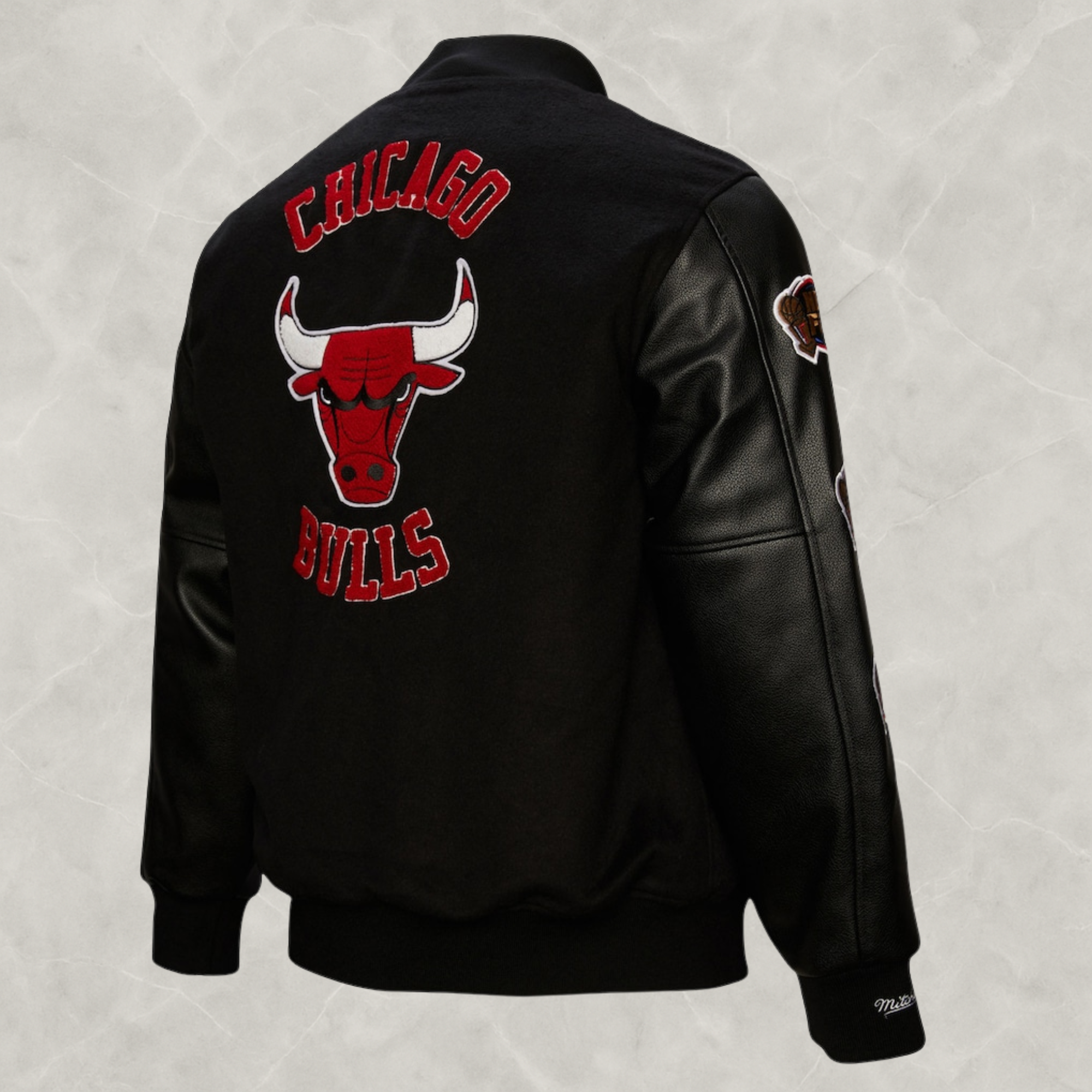 Chicago Bulls Blackout Varsity Jacket For Women