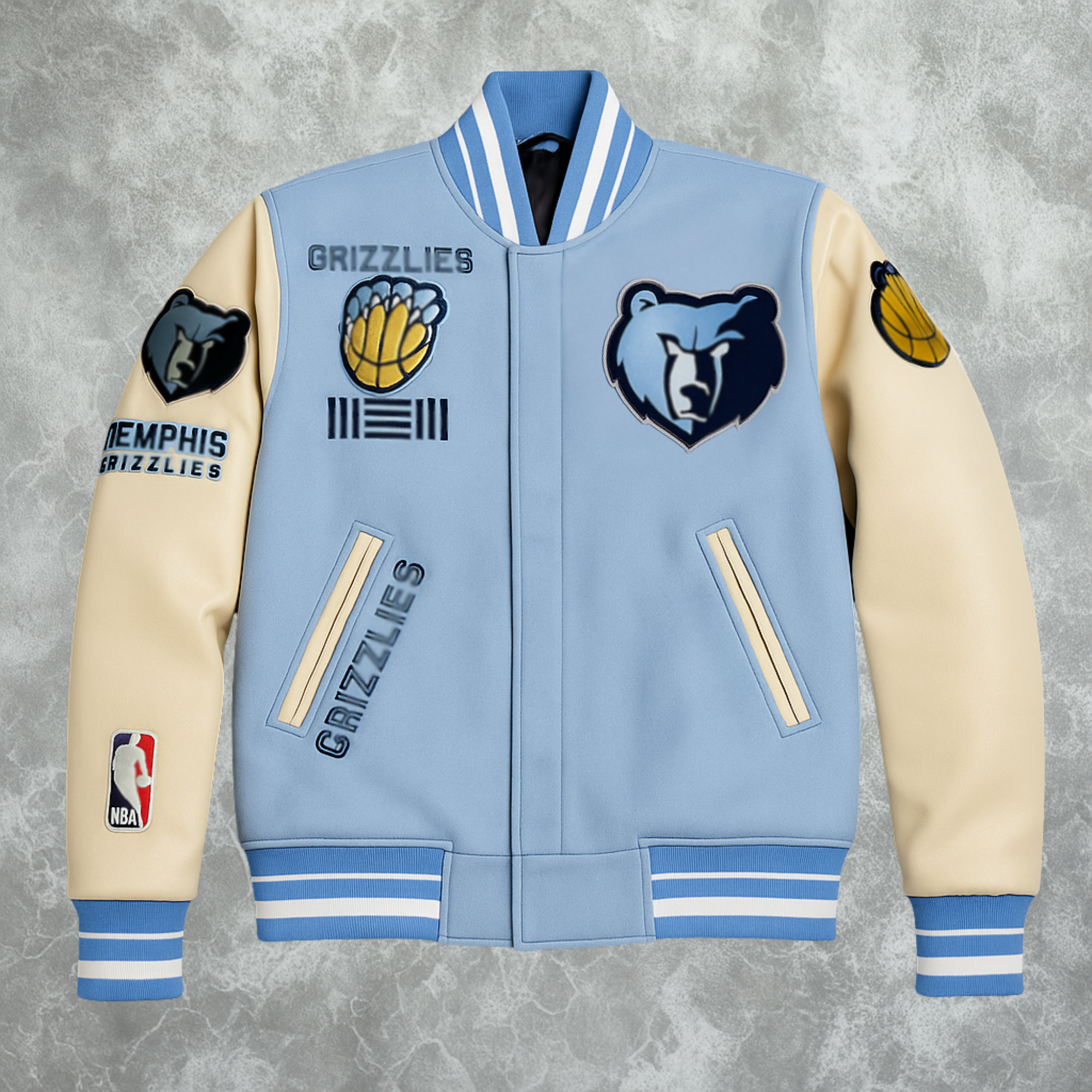 Memphis Inspired Grizzlies Varsity Jacket For Men