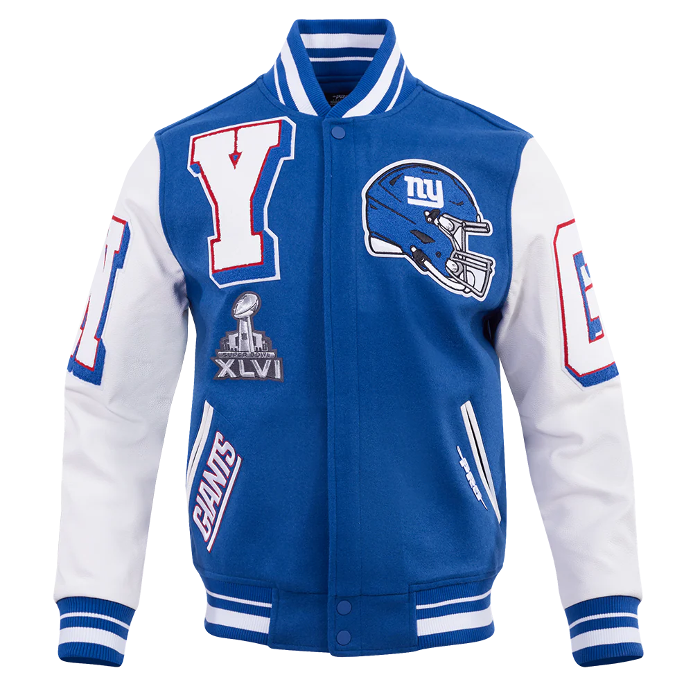 New York Giants Mashup Wool Varsity Jacket For Women