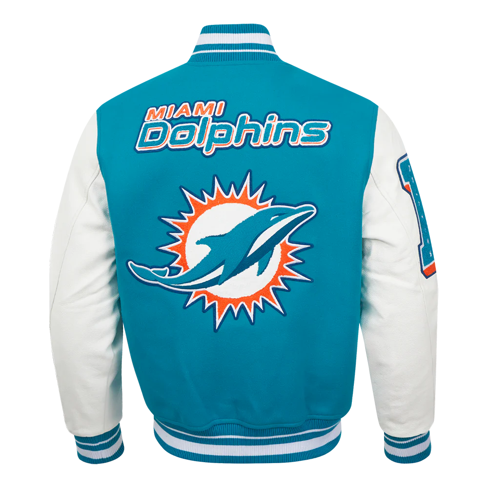 Miami Dolphins Mashup Wool Varsity Jacket For Women