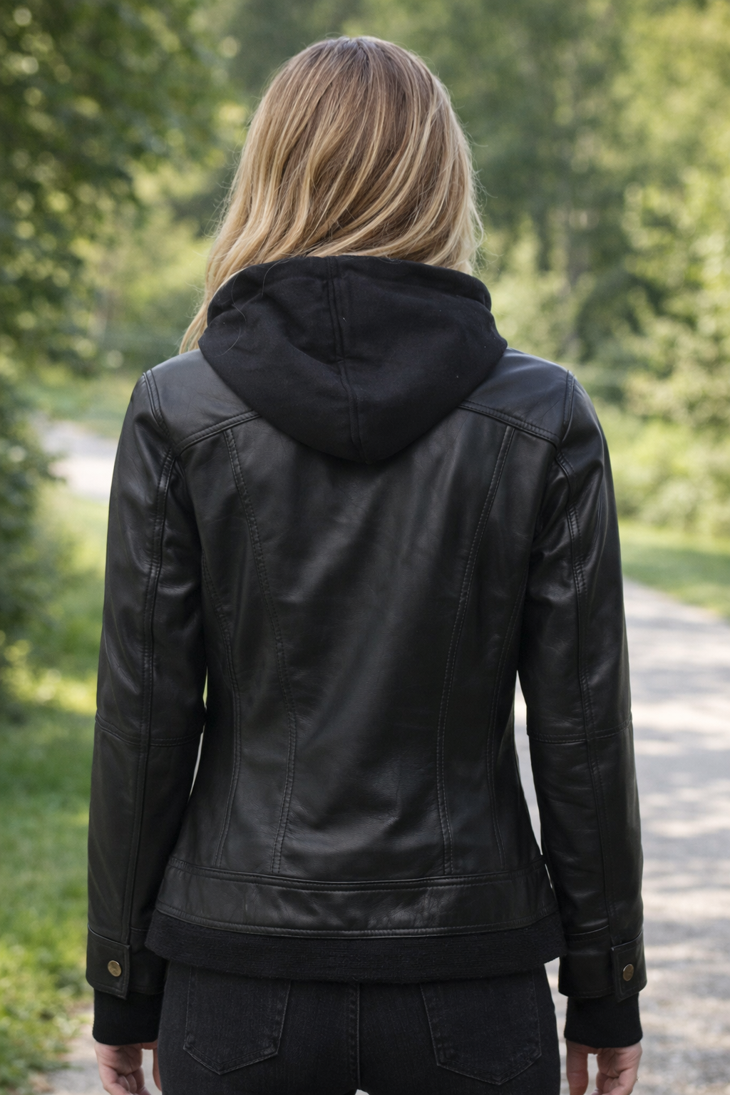 Tralee Luxe Hooded Leather Bomber