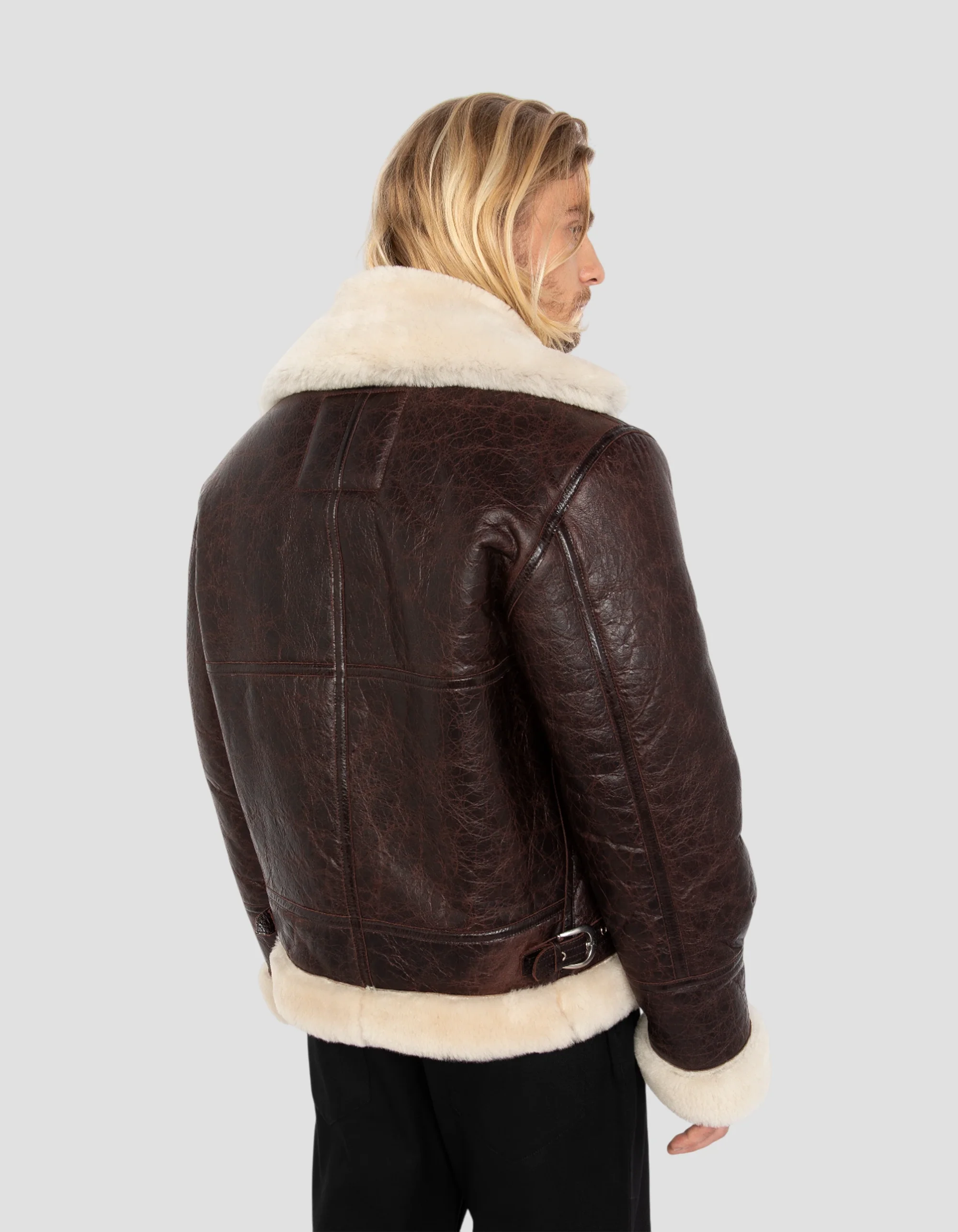 Brown B3 Bombardier Men’s Leather Jacket | Double-Sided Sheep Leather, Classic & Rugged