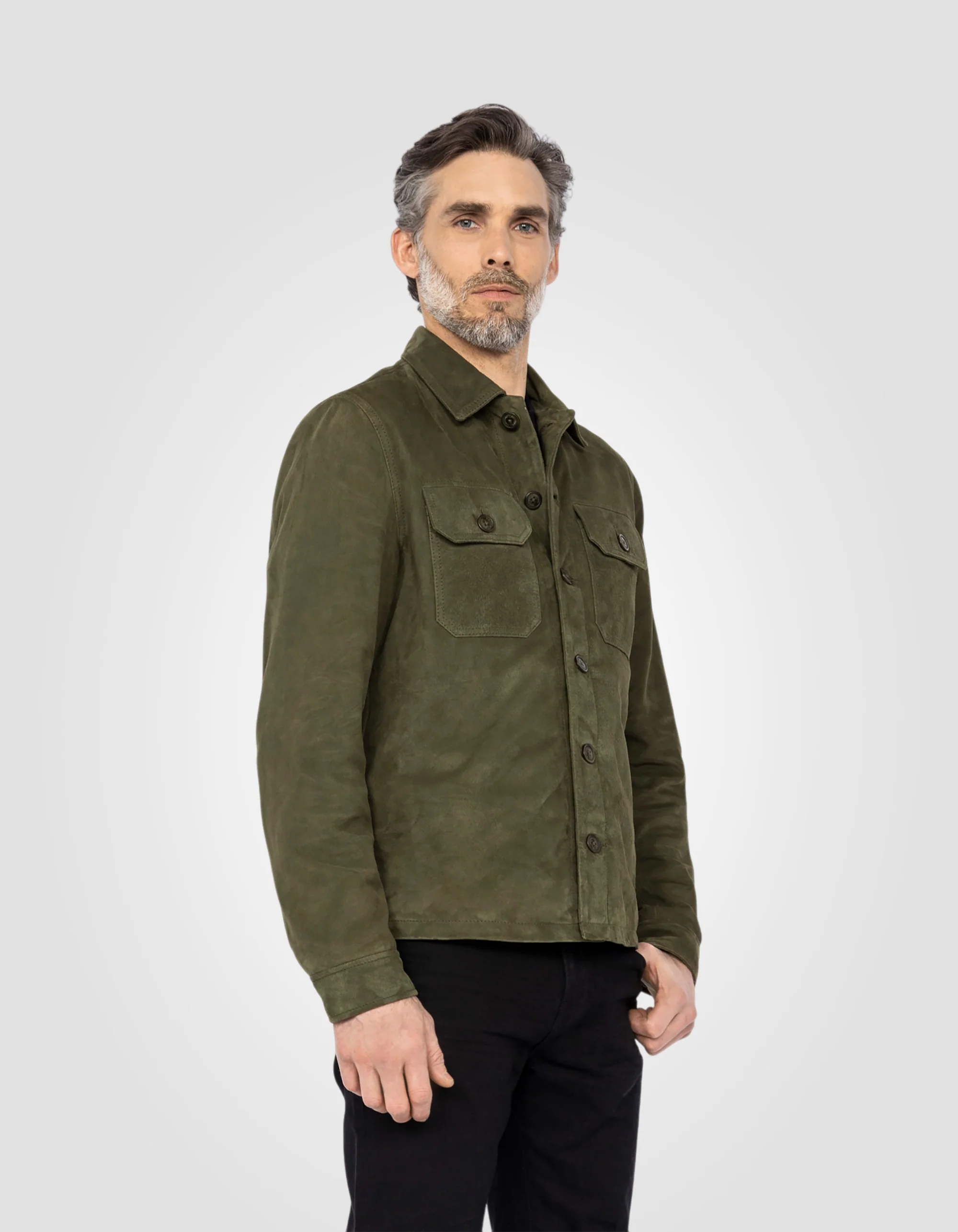 Goat Suede Leather Worker Jacket