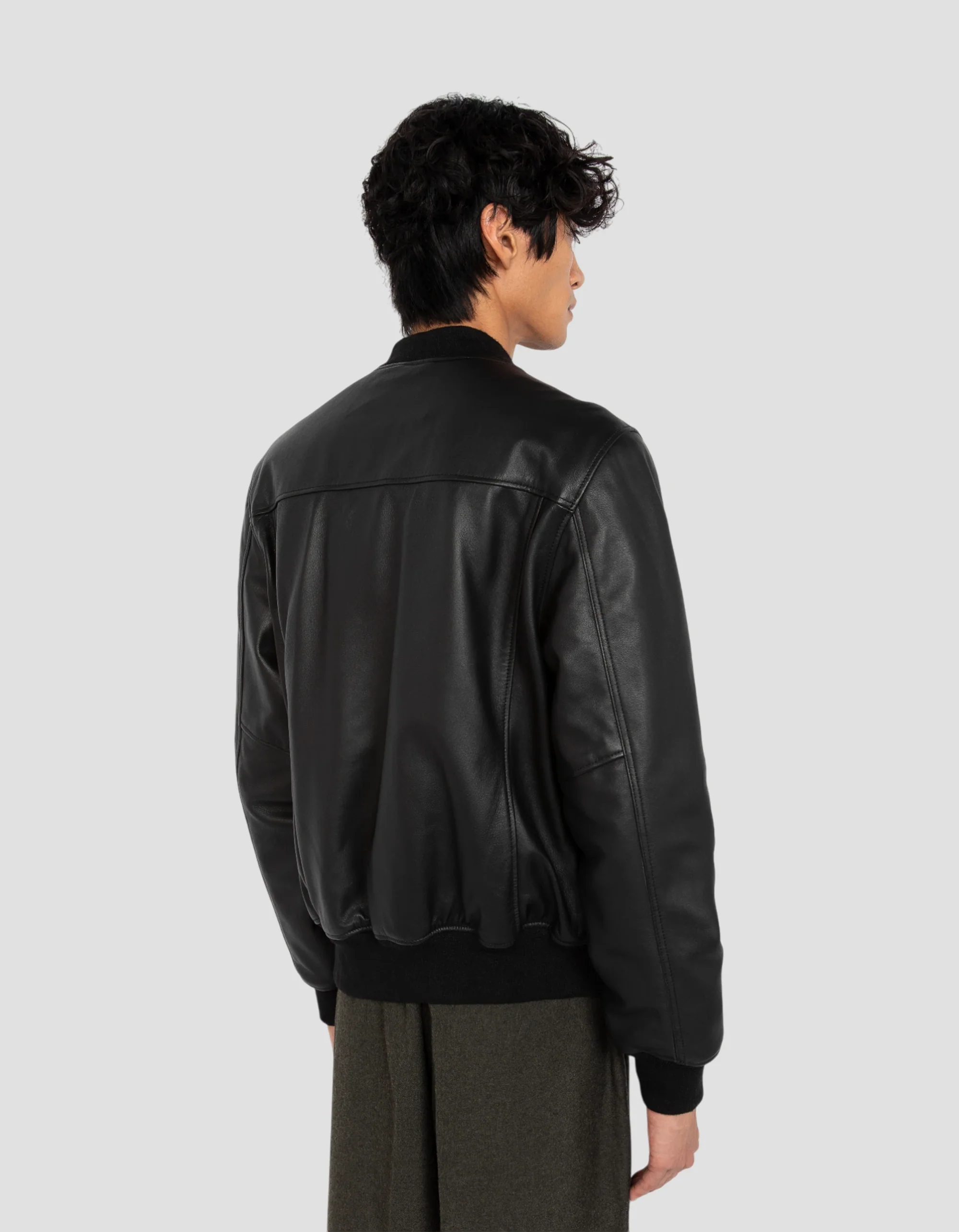 Luxury Casual Black Lamb Leather Jacket