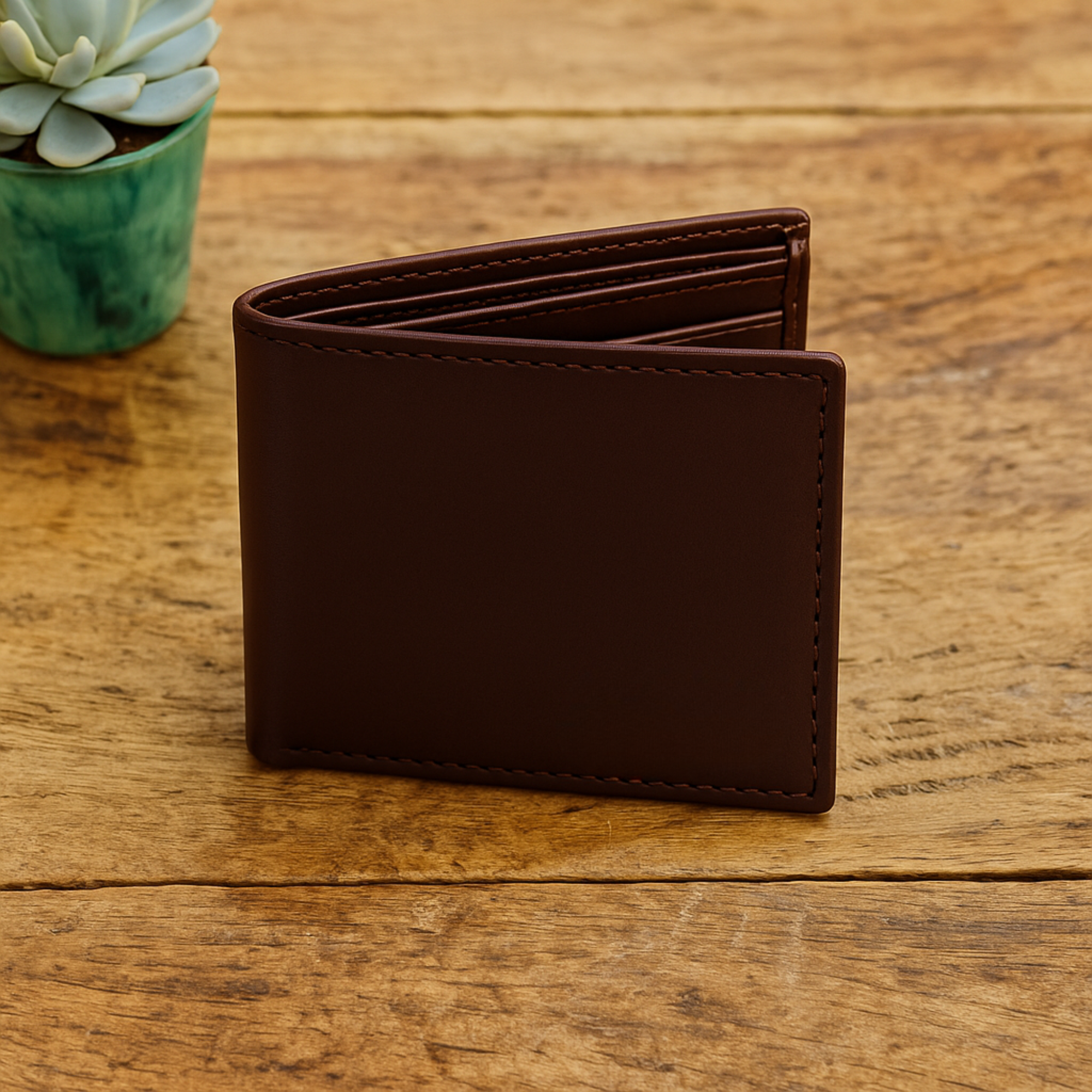 Elegant Brown Leather Wallet