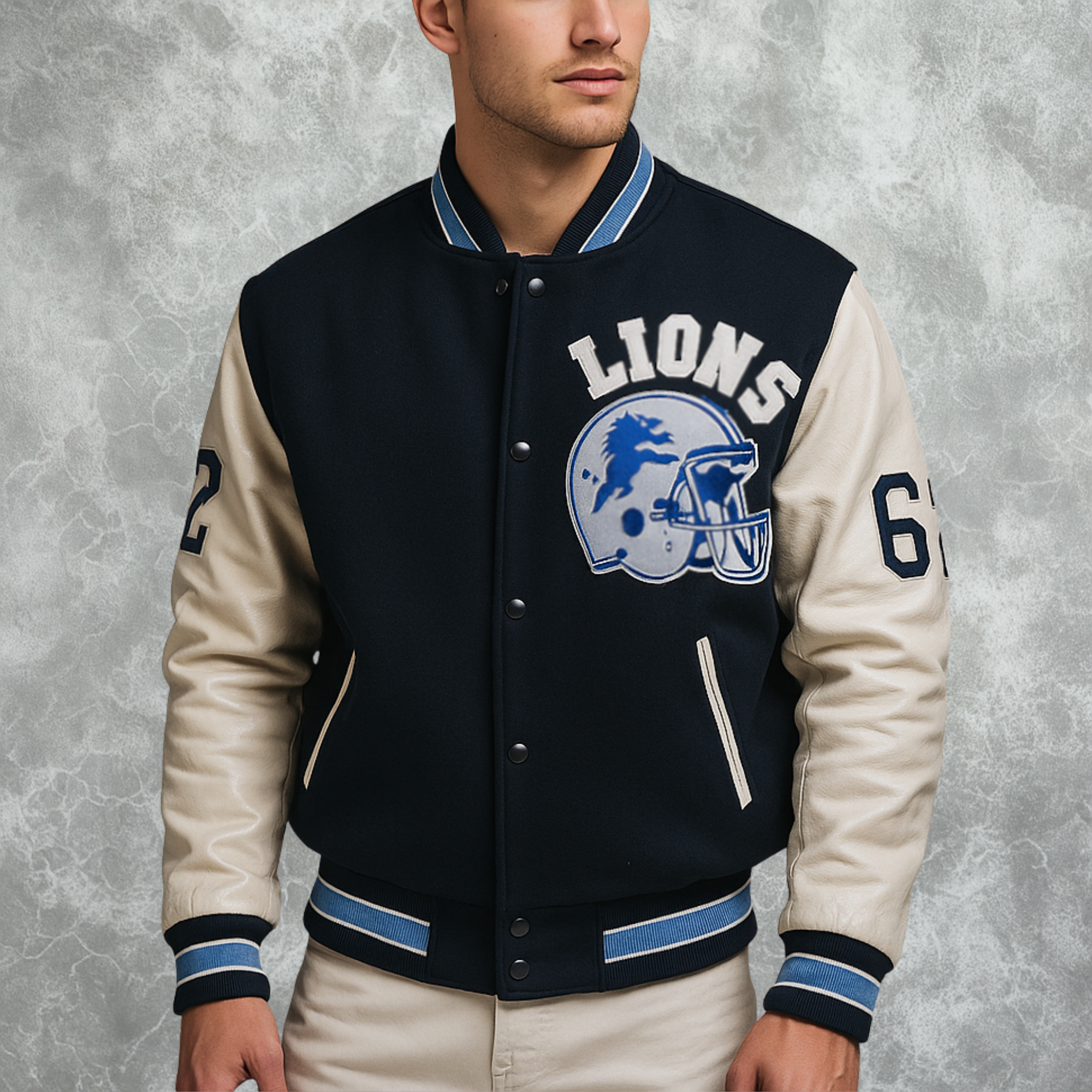 Detroit Inspired Lions Beverly Hills Edition Barry Sanders Jacket For Men