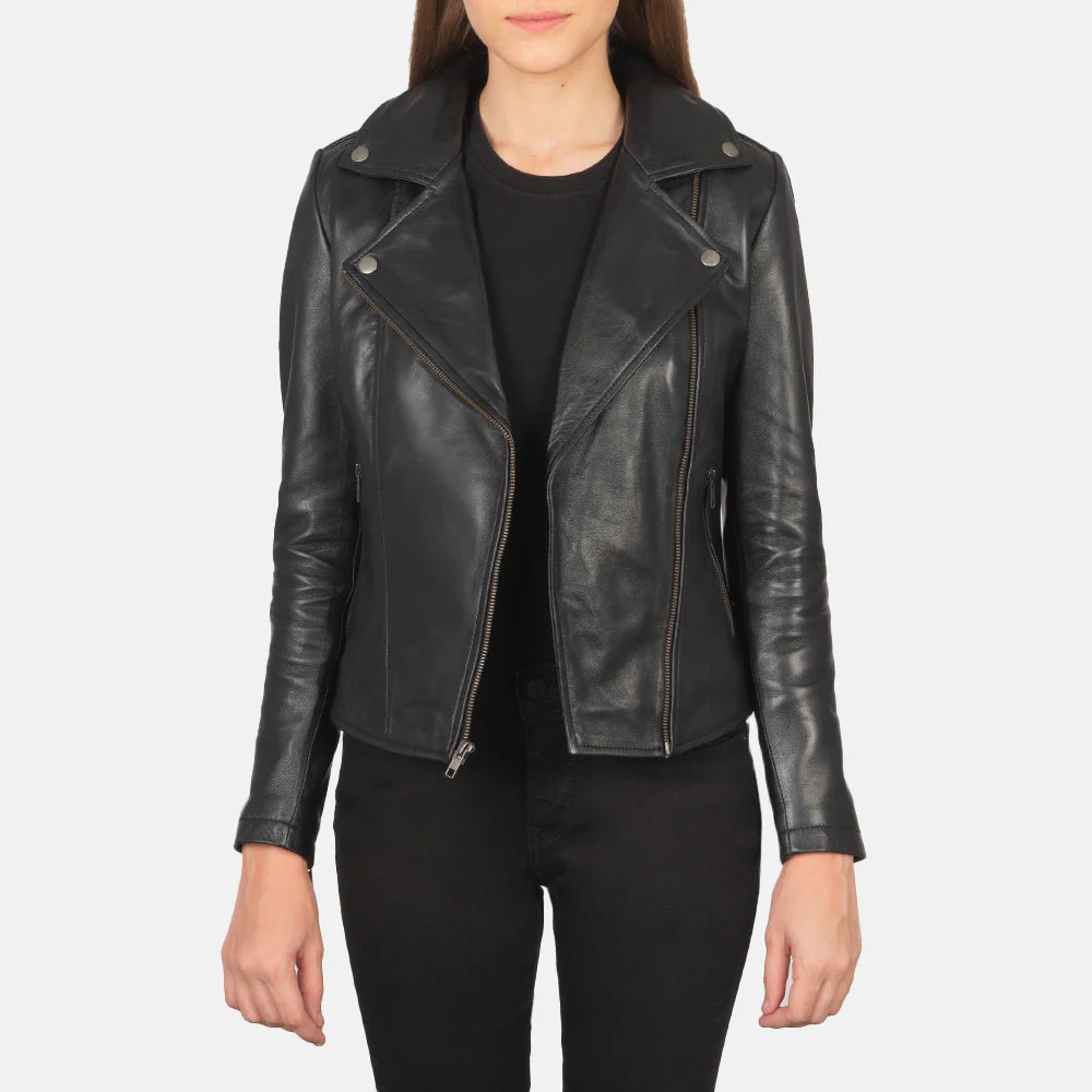 Flashback Ultimate Black Women Leather Biker Jacket