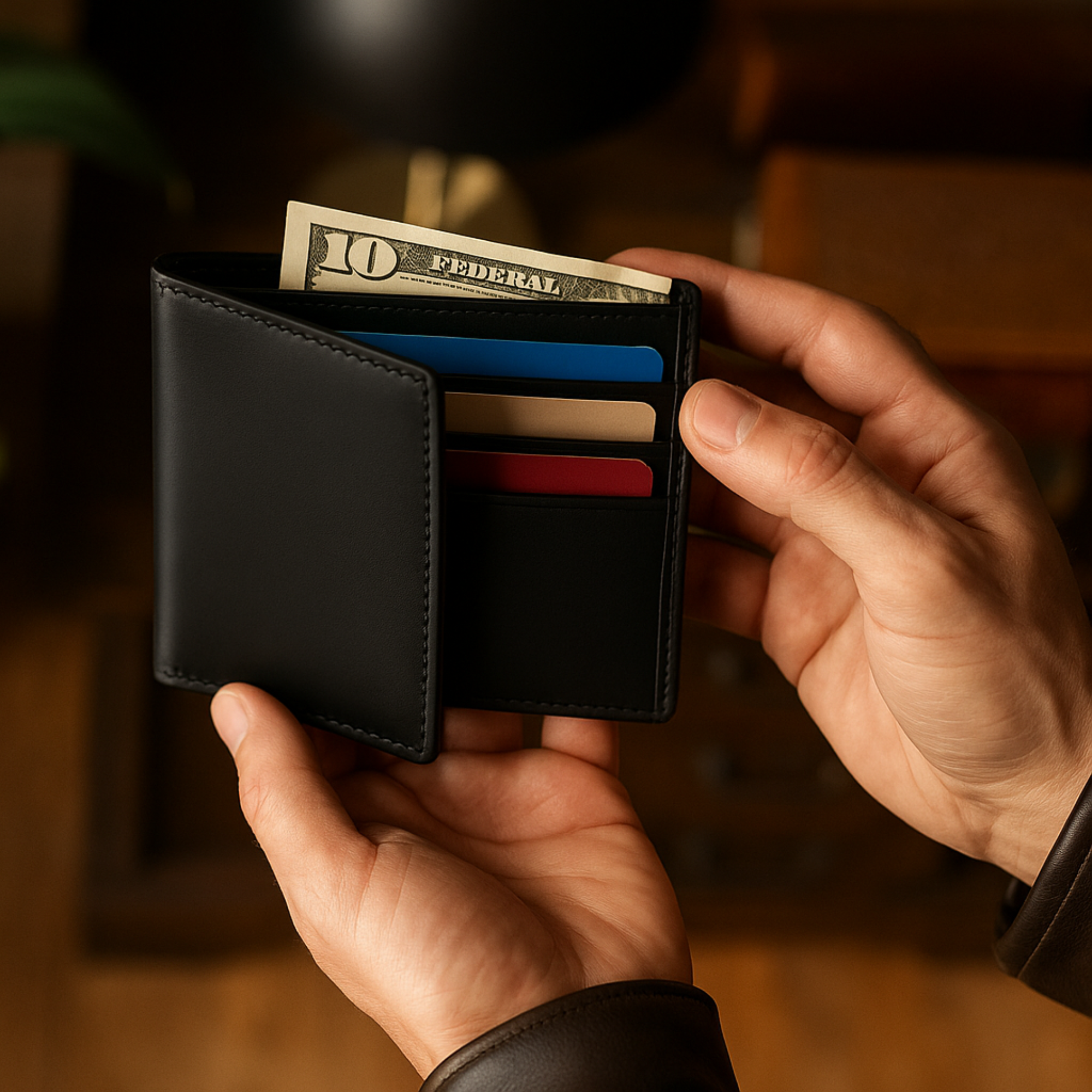 The Midnight Vault – Premium Leather Wallet