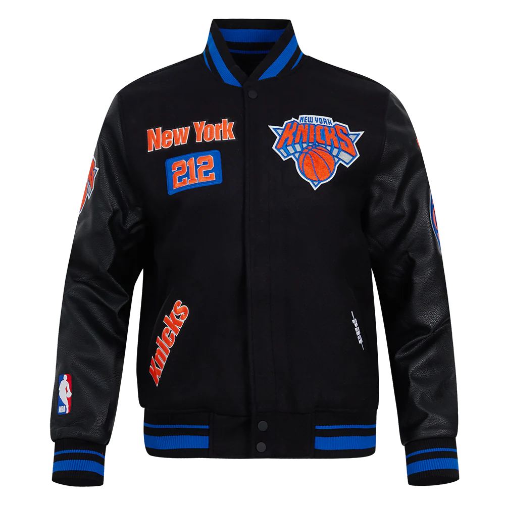 New York Knicks Area Code Wool Varsity Jacket For Women