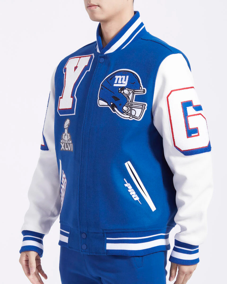 New York Giants Mashup Wool Varsity Jacket For Men