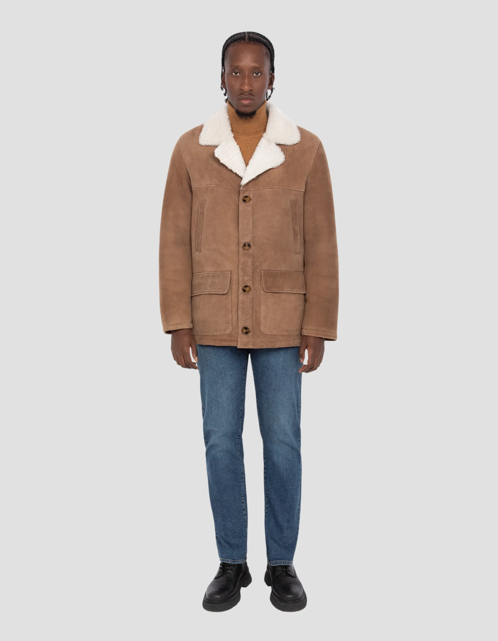 Clear Camel Double-Faced Suede Rancher Coat