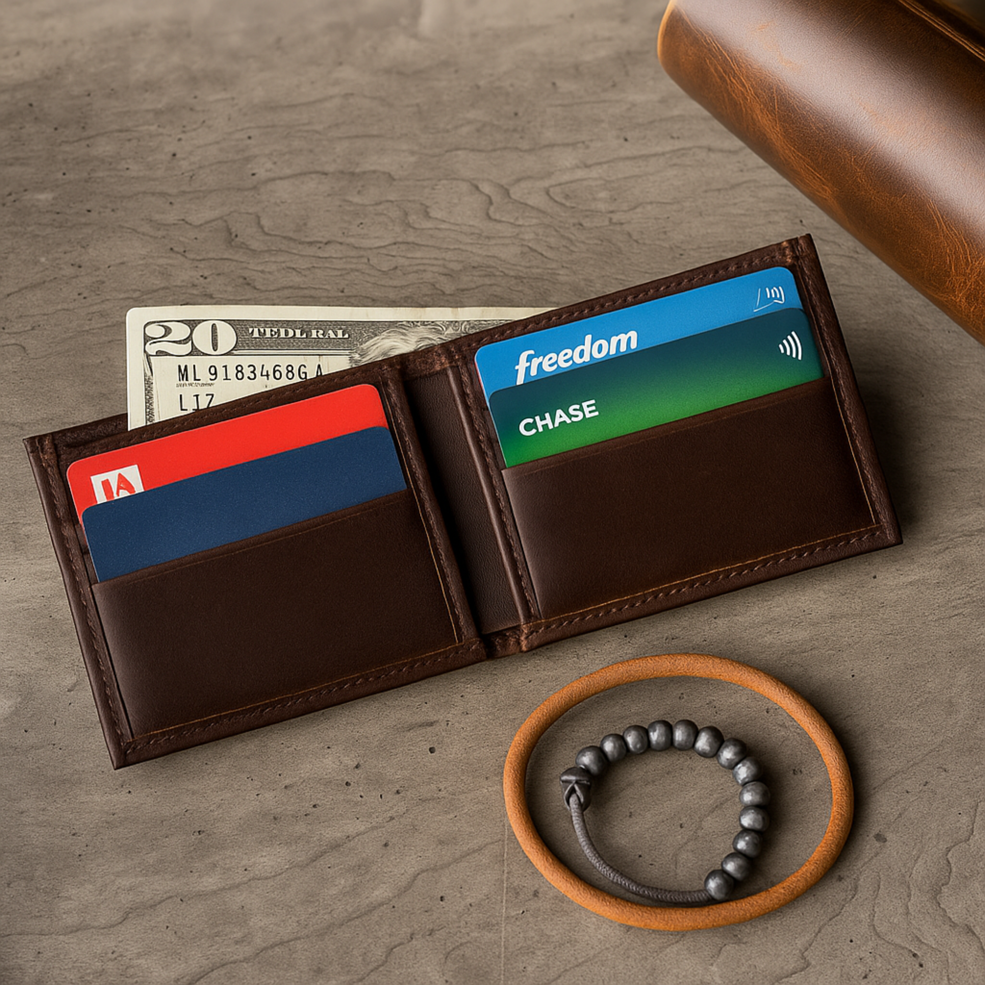 Elegant Brown Leather Wallet