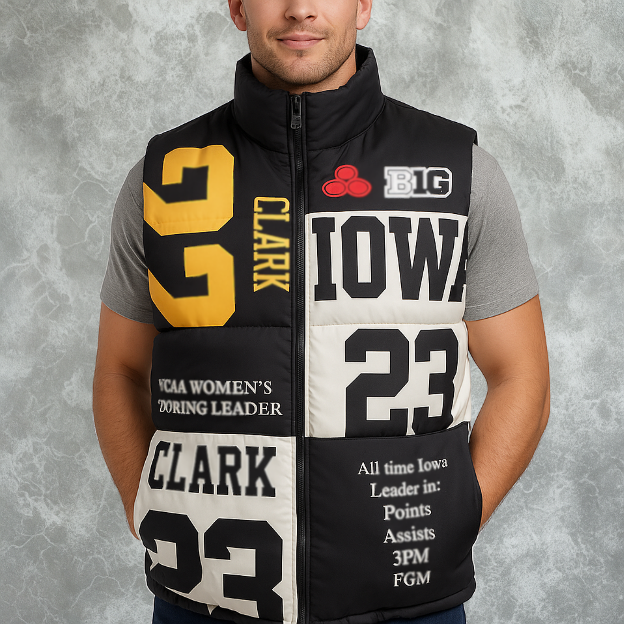 Kristin Juszczyk Caitlin Clark Puffer Vest For Men