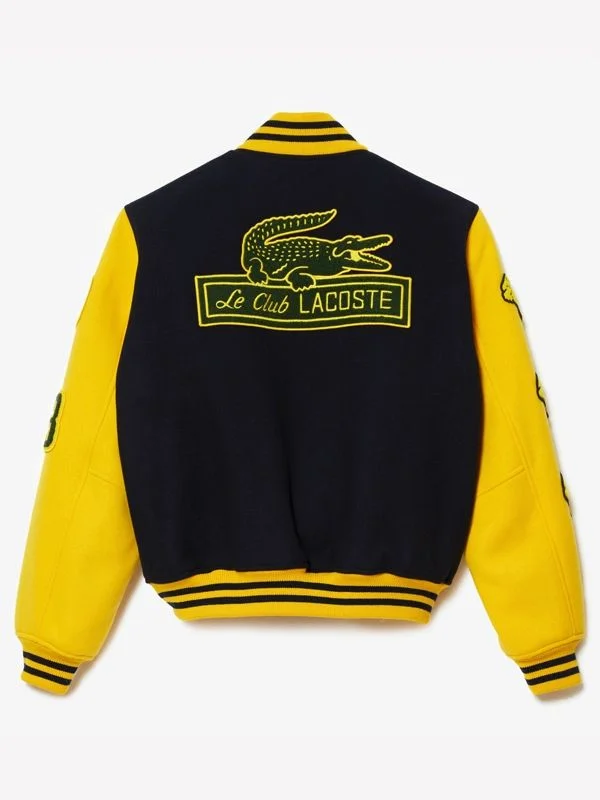 Lacoste Two-Tone Wool Bomber Jacket For Men