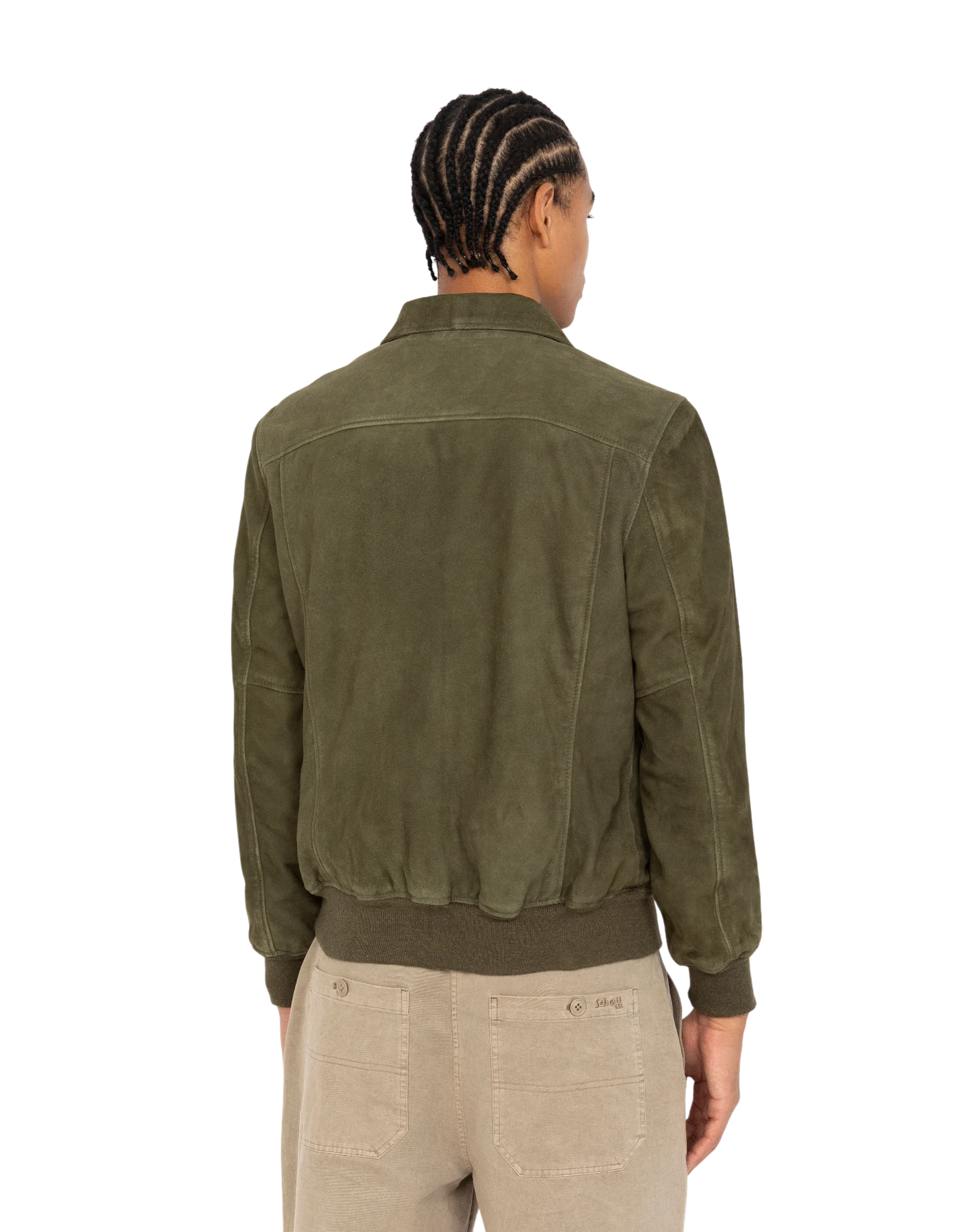 Premium Khaki Suede Goat Leather Casual Jacket