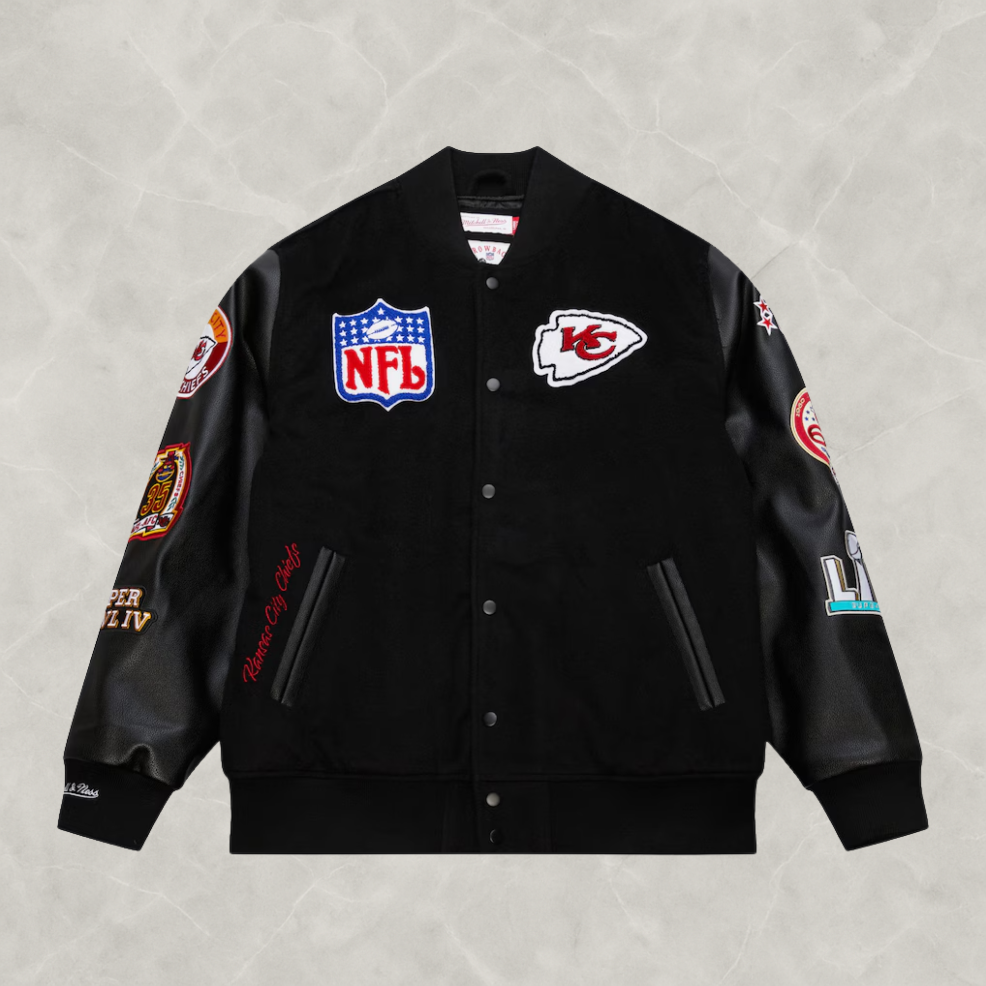 Kansas City Chiefs Black Varsity Jacket For Men