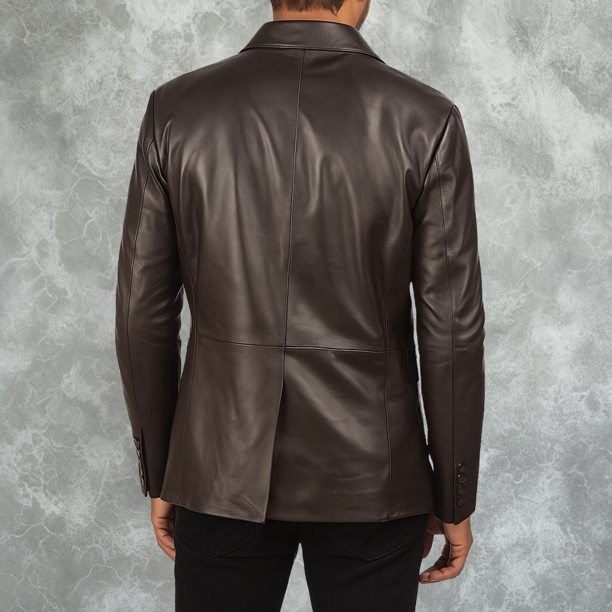 Daron Brown Leather Blazer