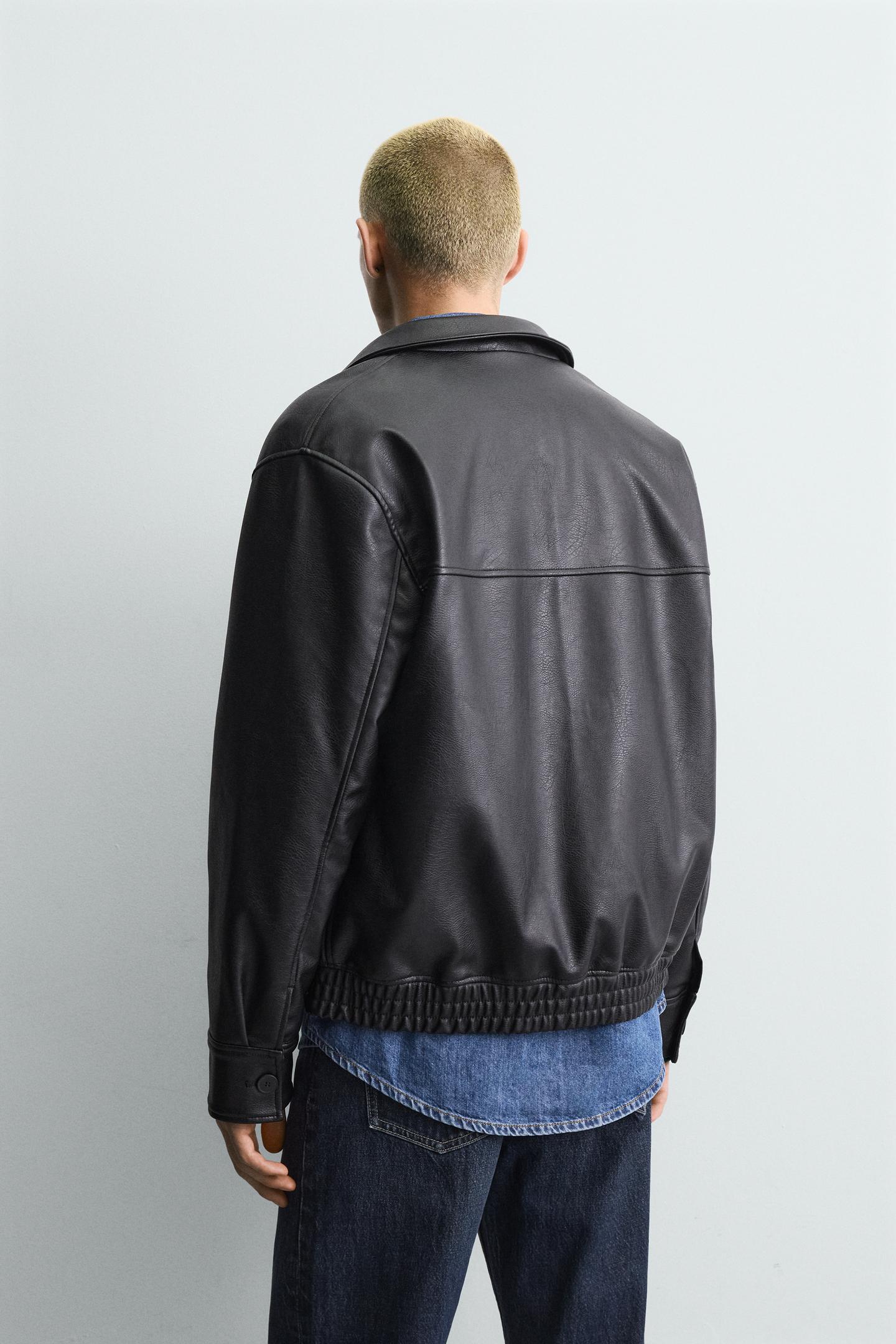 Classic Men’s Real Leather Bomber Jacket 