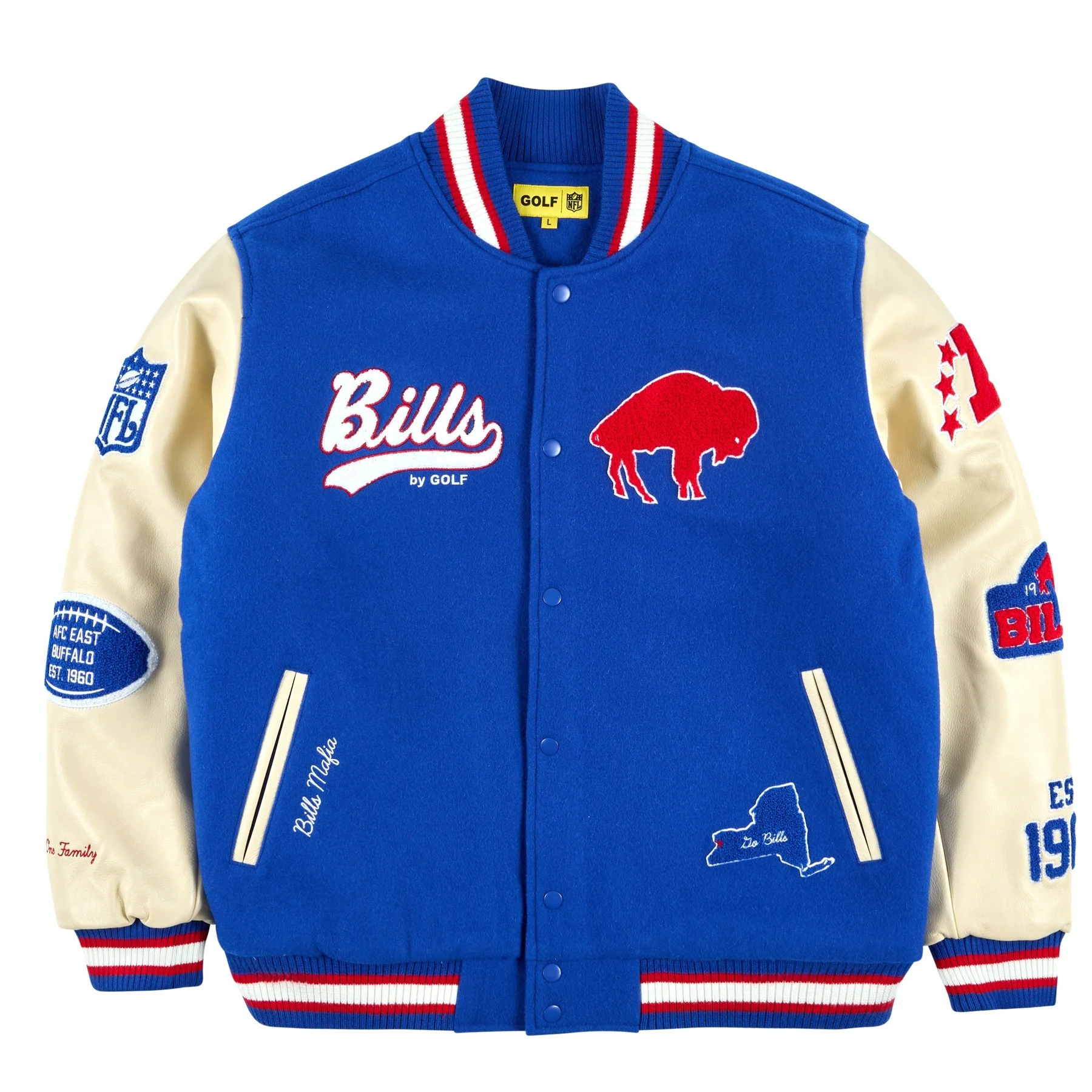 Buffalo Bills Golf Wang Letterman Jacket For Women