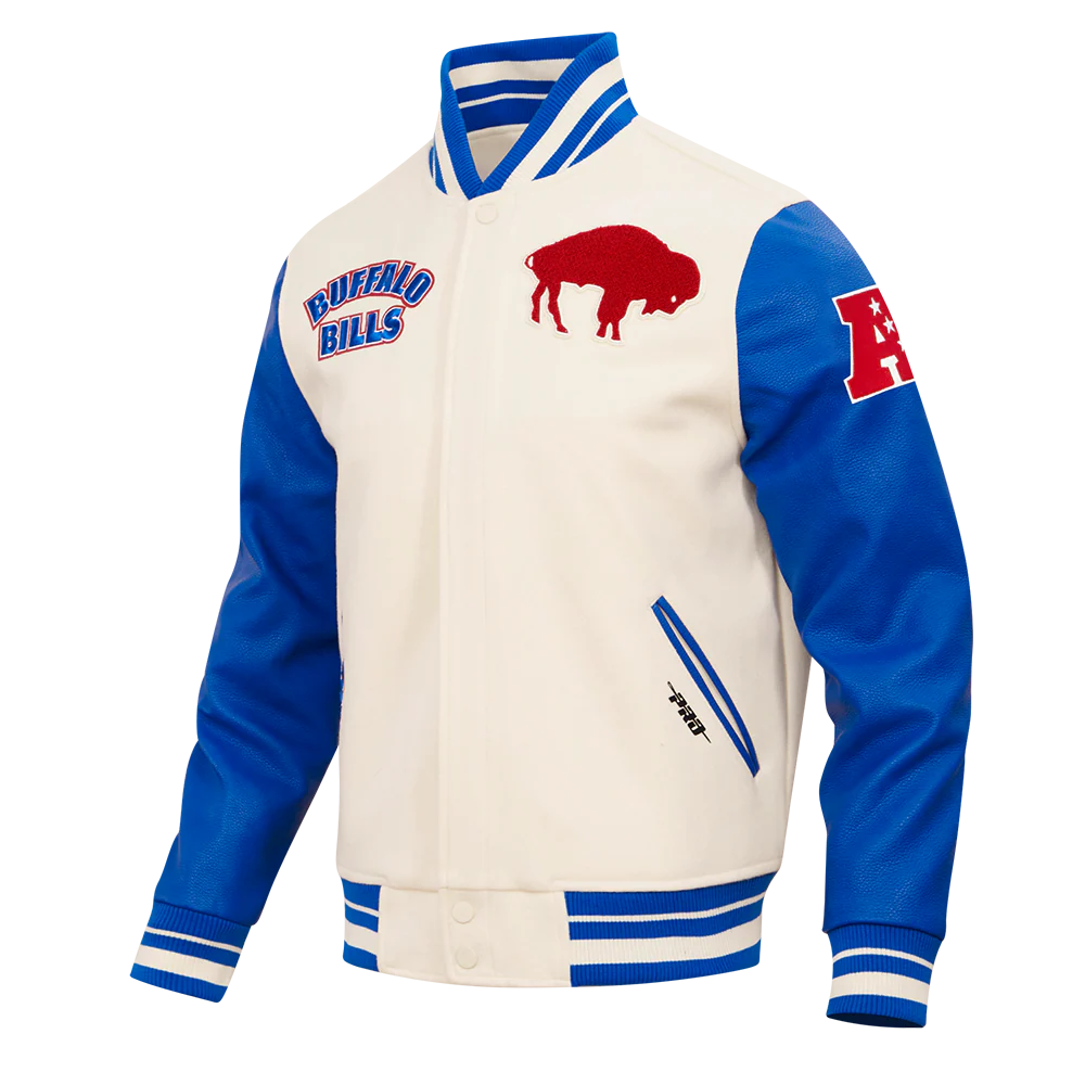 Buffalo Bills Retro Wool Varsity Jacket For Women