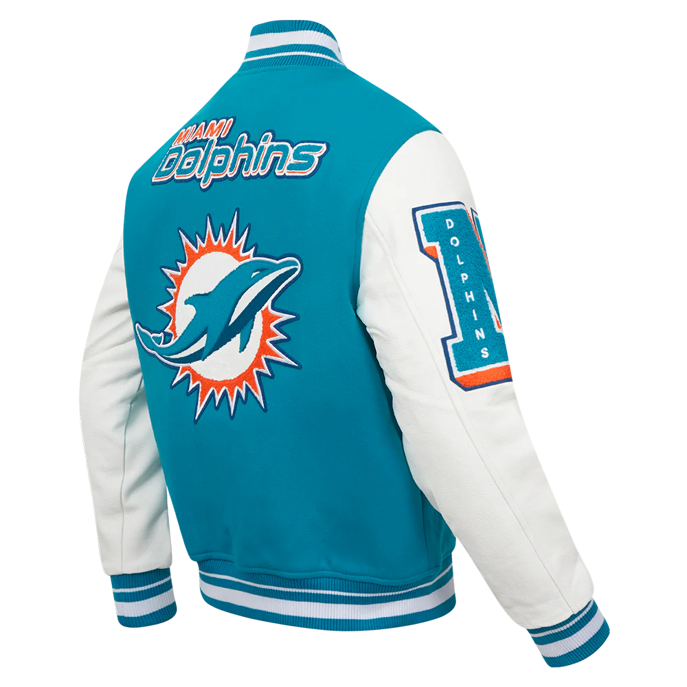 Miami Dolphins Mashup Wool Varsity Jacket For Women