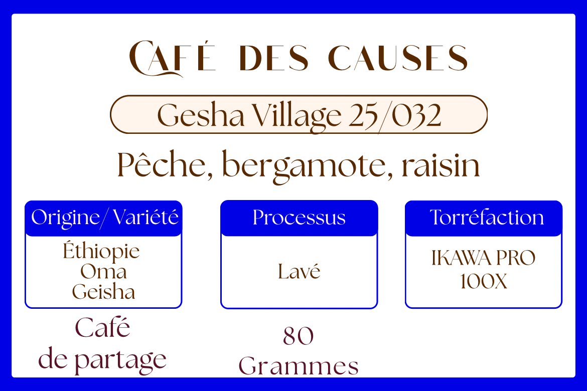 Ethiopie Geisha - Gesha Village - Oma lavé Lot 25/032