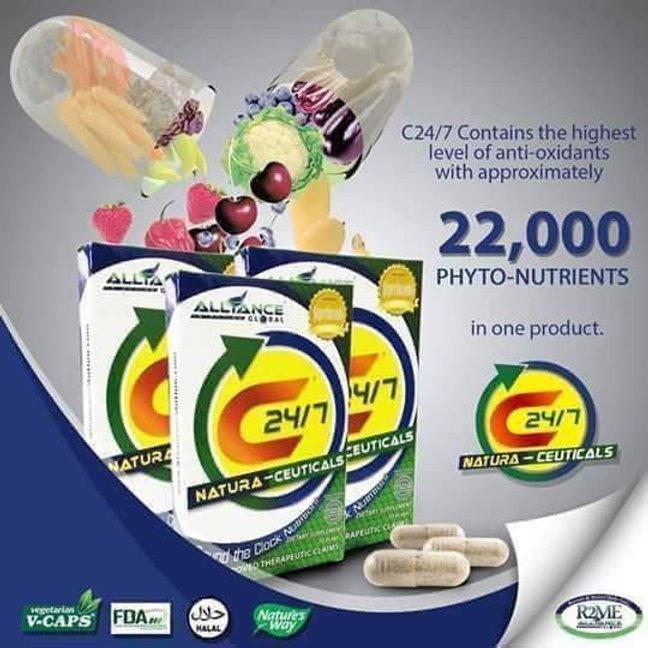 C24/7 Natura-Ceuticals Food supplements of AIM Global CANADA with 30 Capsules