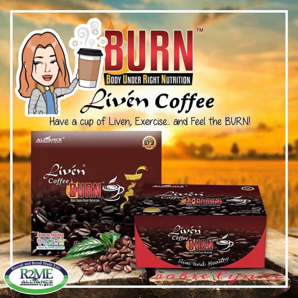 Liven Burn Coffee Slimming Weight Loss Coffee Fat Burner 20 sachets/Box AIM Global  USA