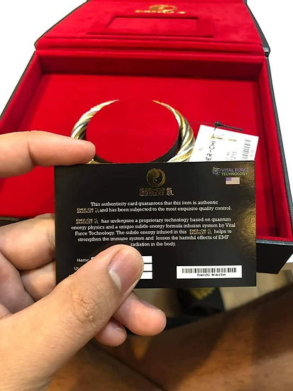 Custom 24k Gold ENER-CHI Bracelet OF AIM GLOBAL