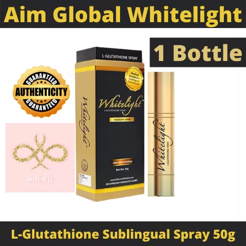 WHITELIGHT L-GLUTATHIONE SPRAY for AIM GLOBAL Skin Lightening 50g
