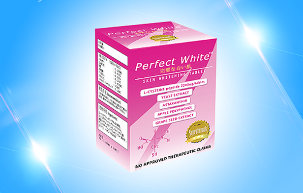 PERFECT WHITE SKIN WHITENING TABLET 30 Capsules of AIM Global USA , Canada