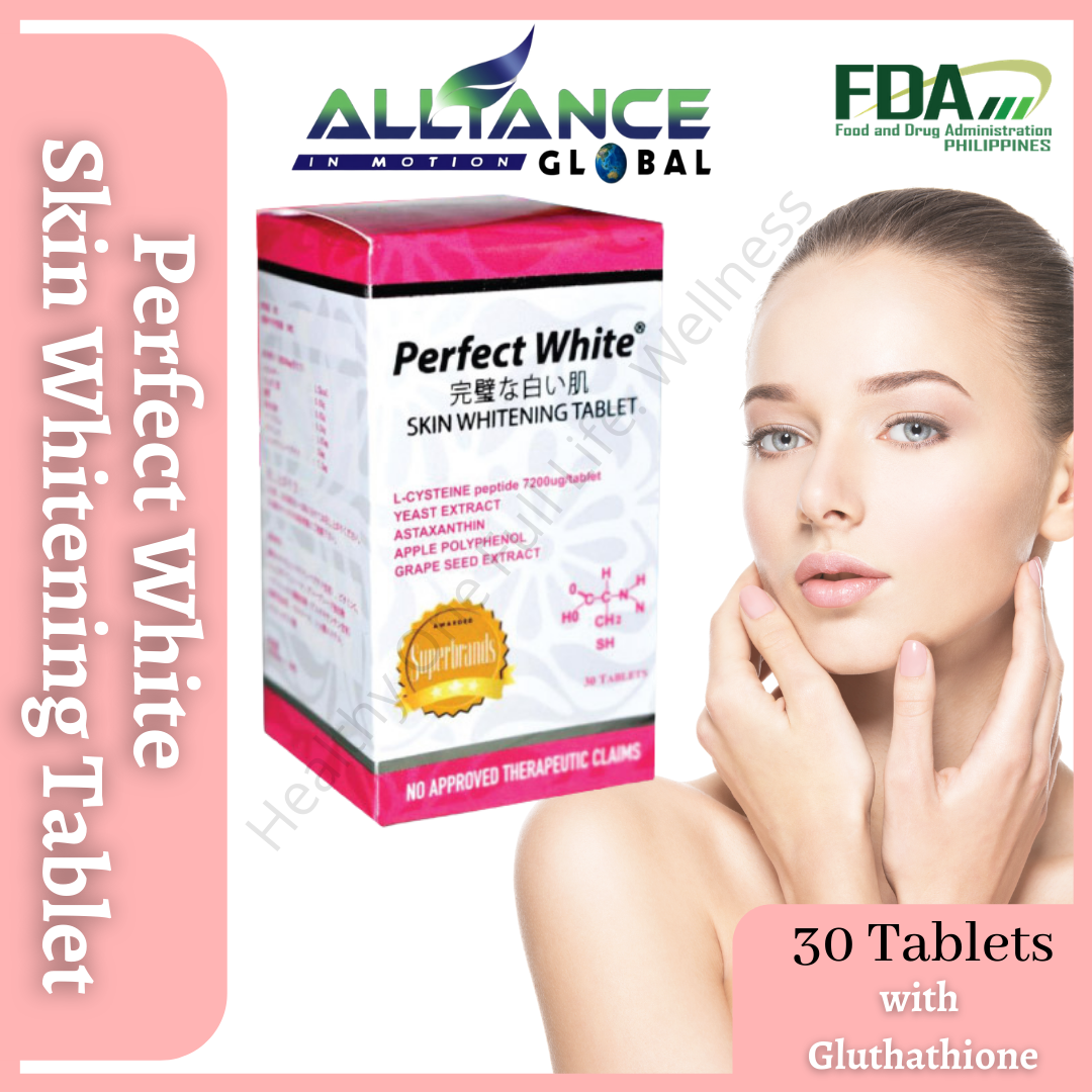PERFECT WHITE SKIN WHITENING TABLET 30 Capsules of AIM Global USA , Canada