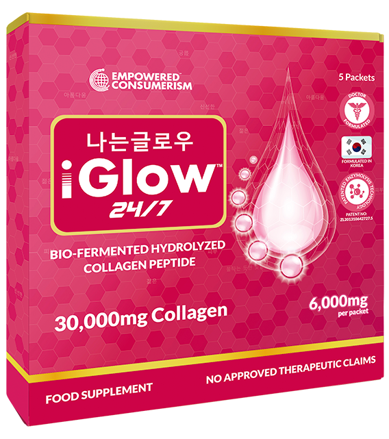 iGlow 24/7 The SMART COLLAGEN supplement 20 Sachets of AIM Global USA
