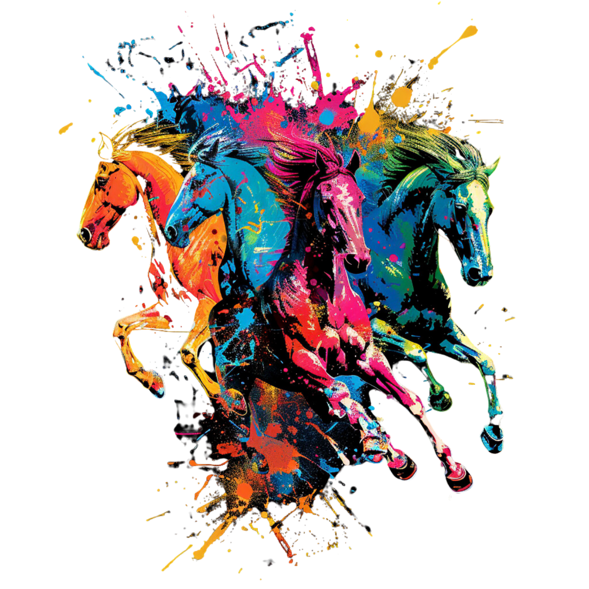 Colorful Abstract Horse Art Print