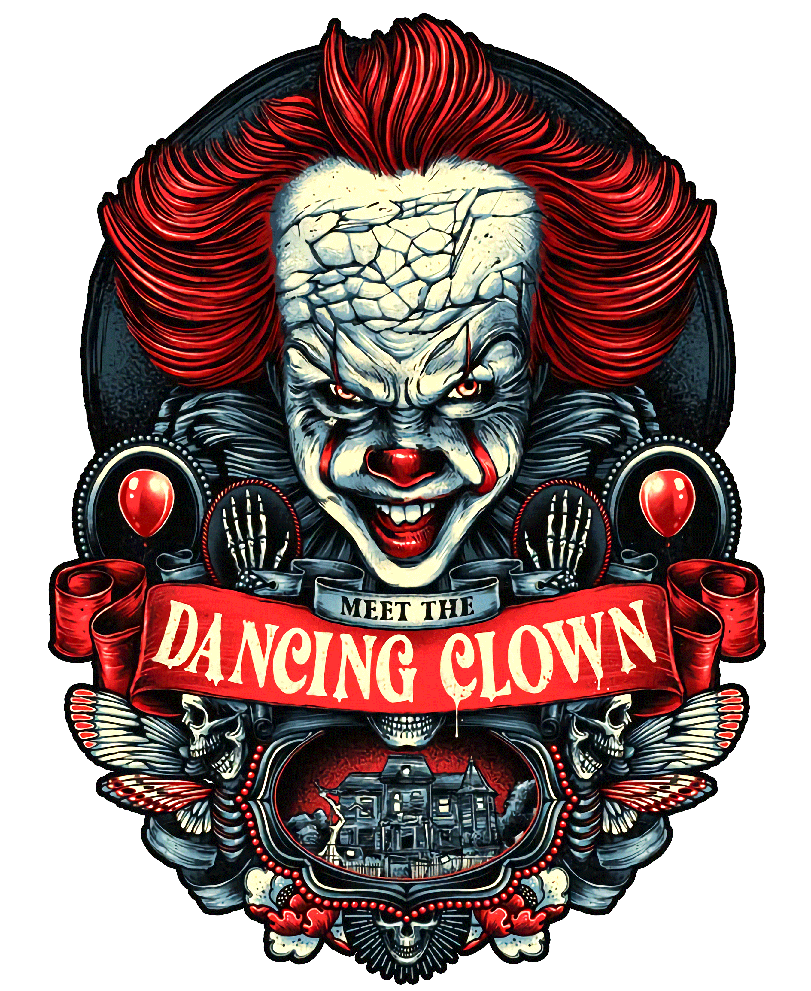 Dancing Clown Art Poster