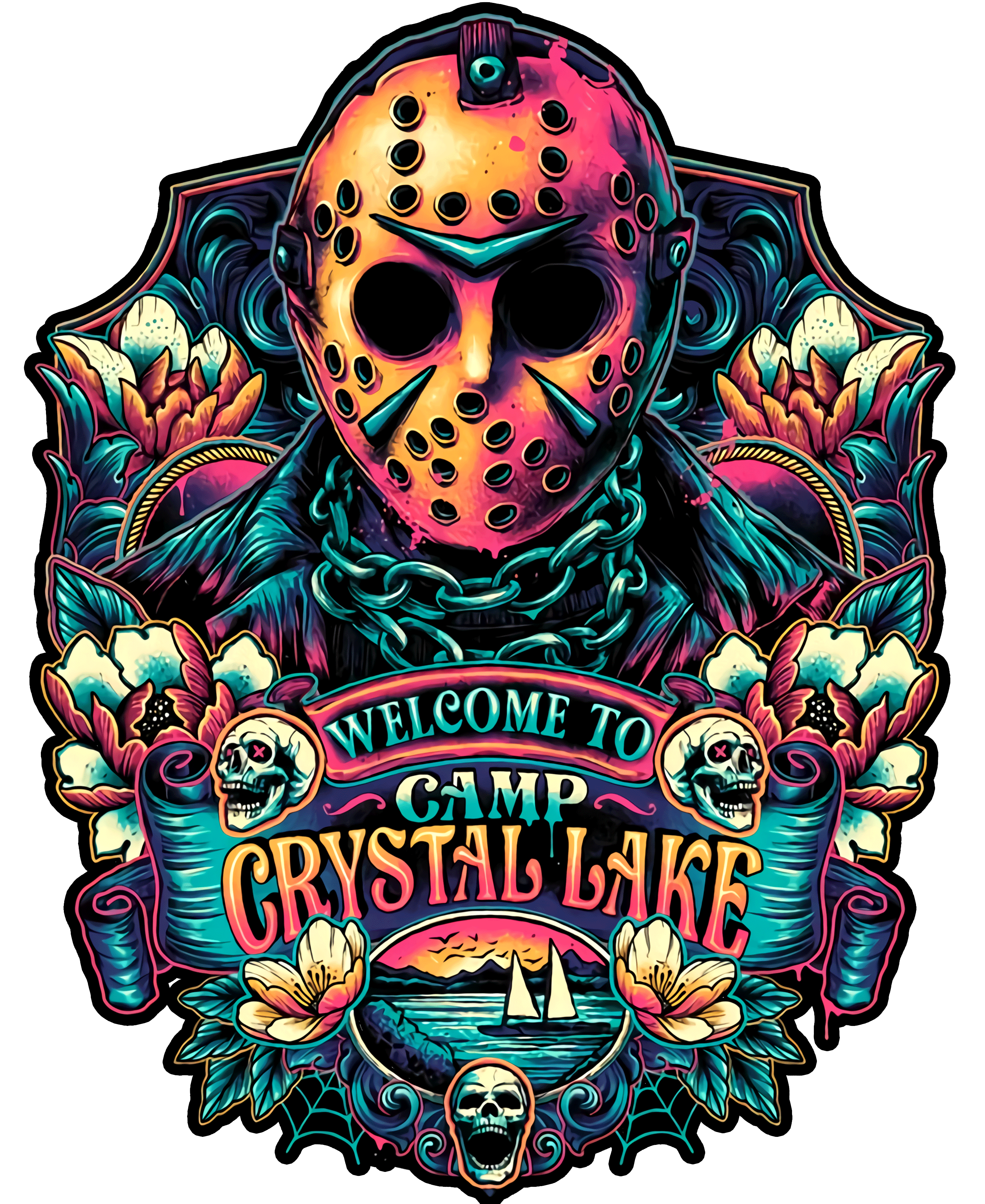 Horror-Themed Camp Crystal Lake Poster